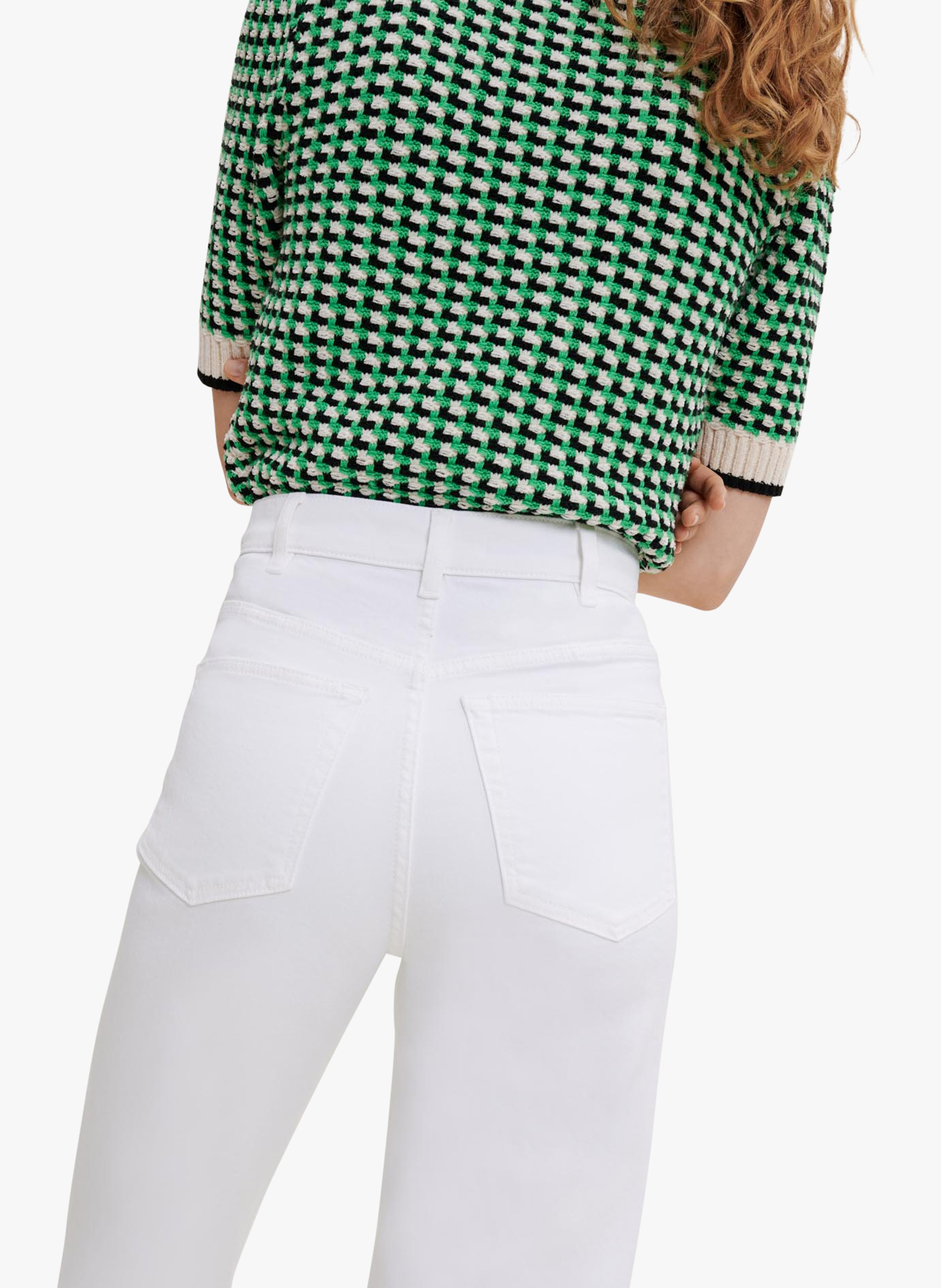 Jeans Larghi A Vita Alta Con Frange Blanc Maje - Donna | Place des Tendances