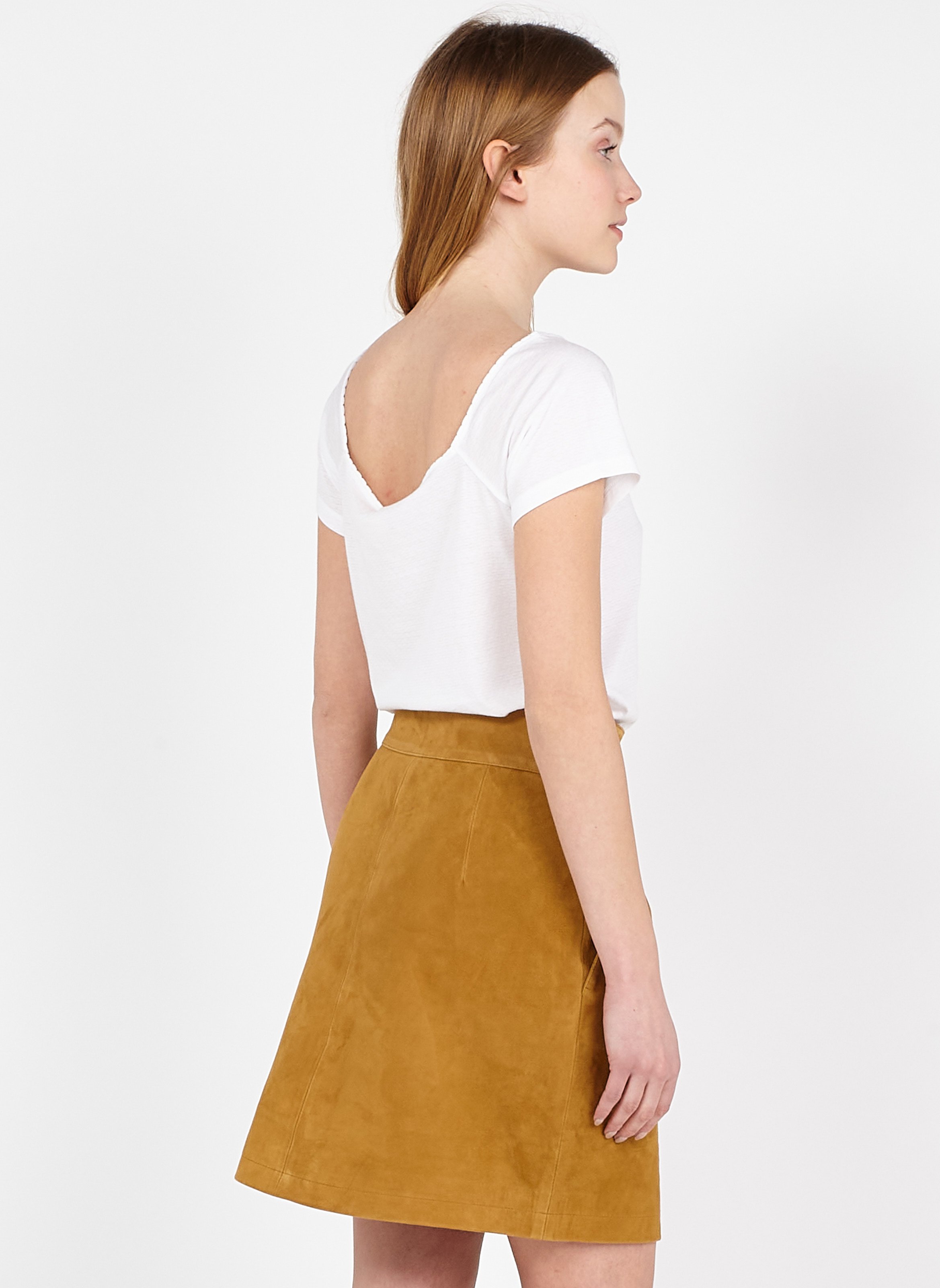 Gonna Corta In Pelle Scamosciata Miel Maison 123 - Donna | Place des  Tendances