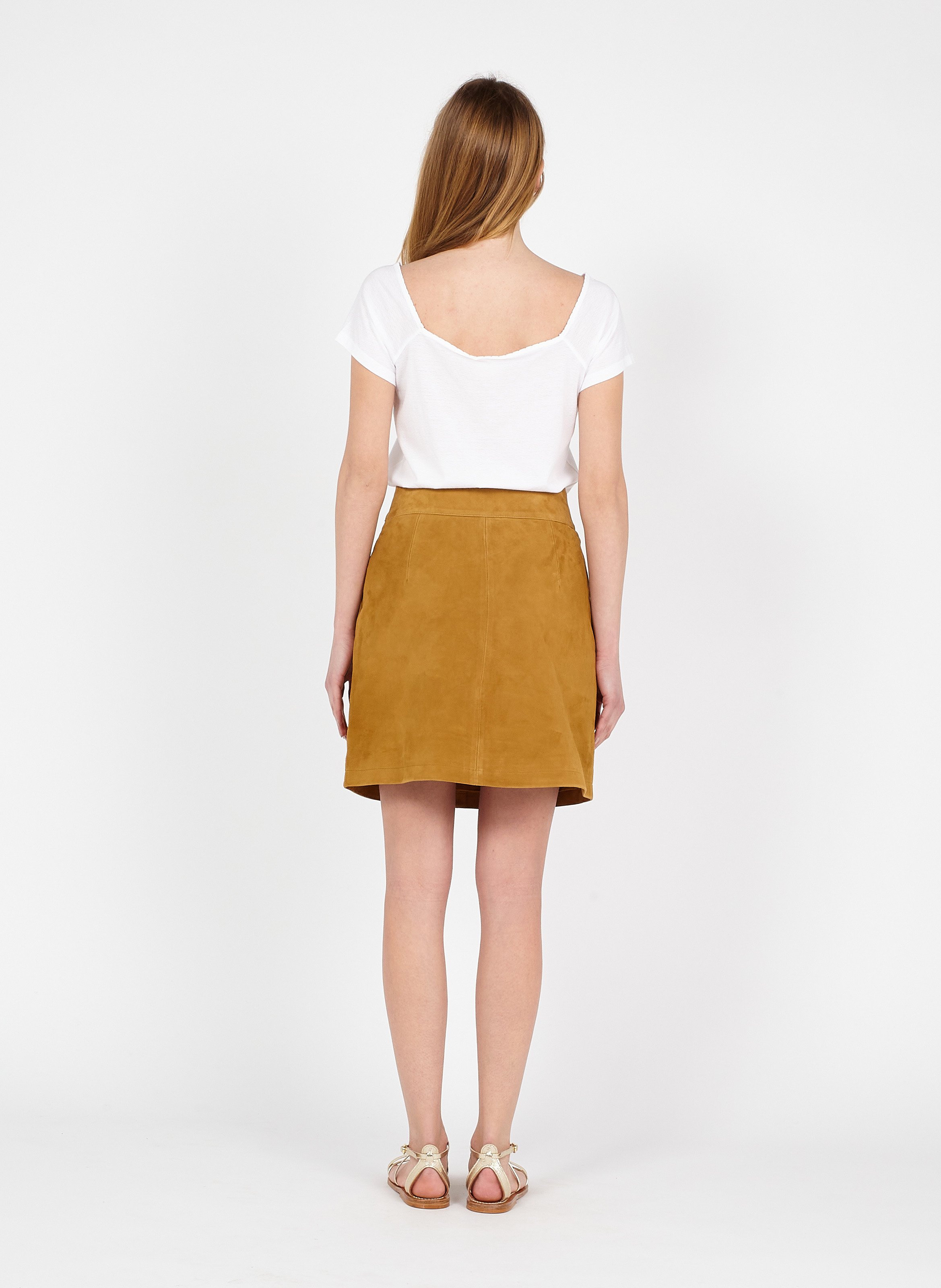 Gonna Corta In Pelle Scamosciata Miel Maison 123 - Donna | Place des  Tendances