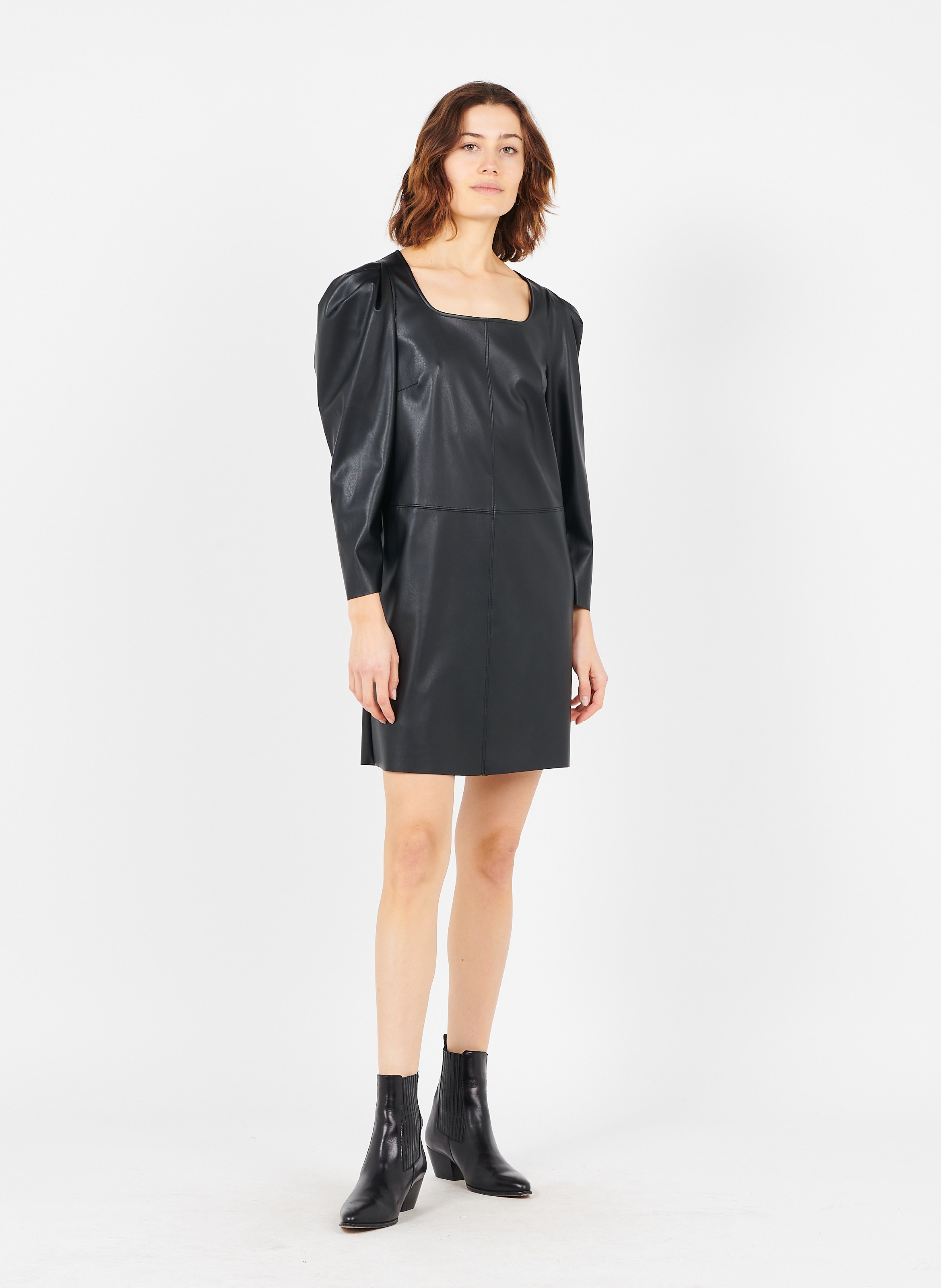 Abito Corto Con Scollo Quadrato Black Max\u0026co. - Donna | Place des Tendances