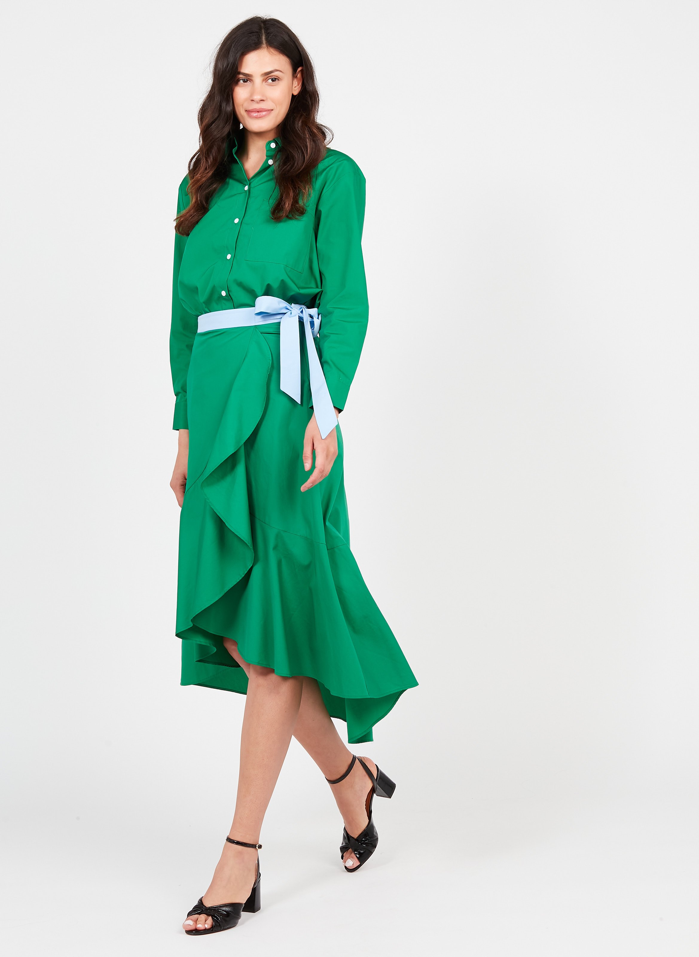 Gonna Midi In Cotone Bright Green Max\u0026co. - Donna | Place des Tendances