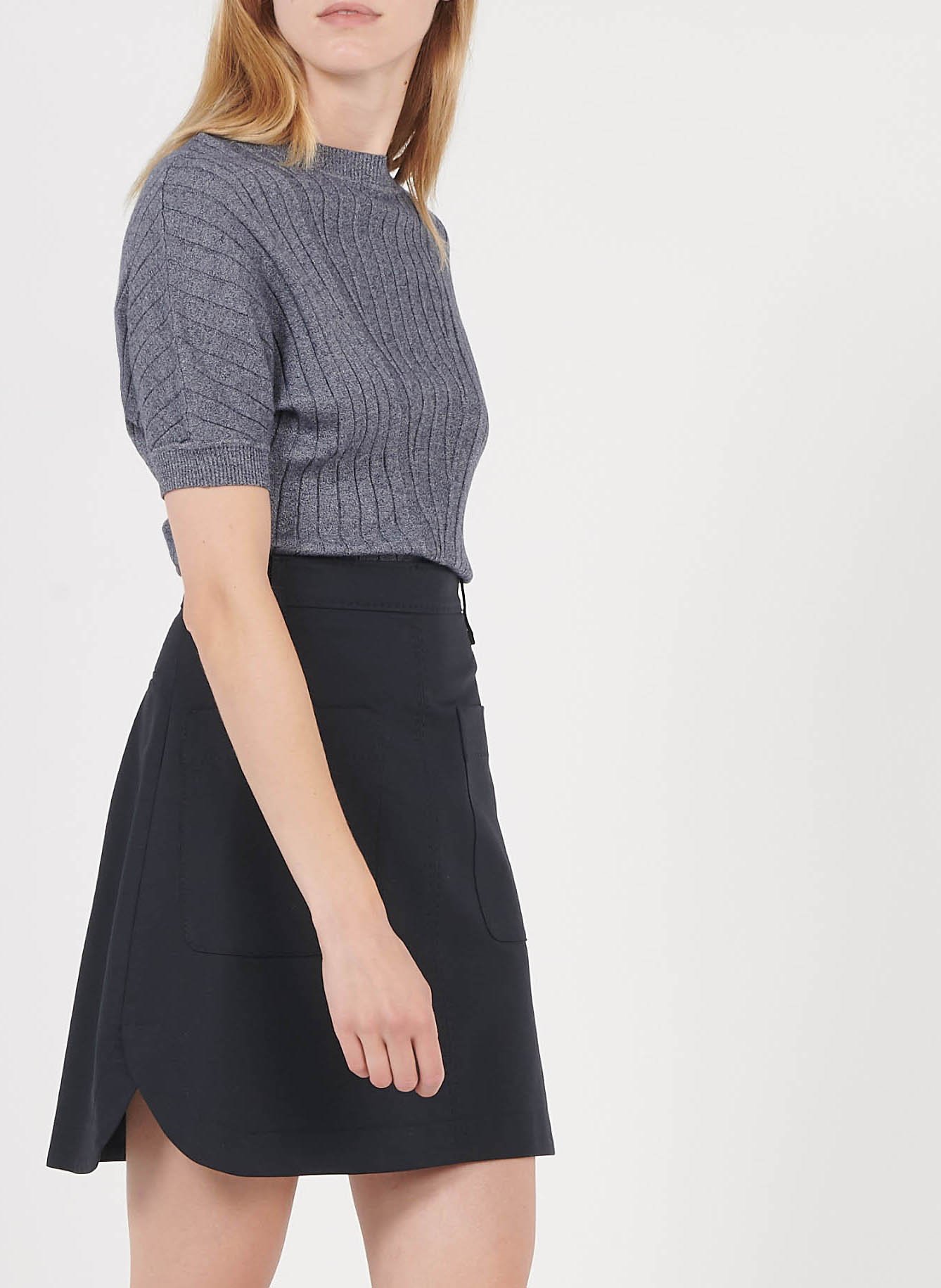 Maglione Scollo Tondo Con Bordo A Coste Navy Blue Pattern Max\u0026co. - Donna |  Place des Tendances
