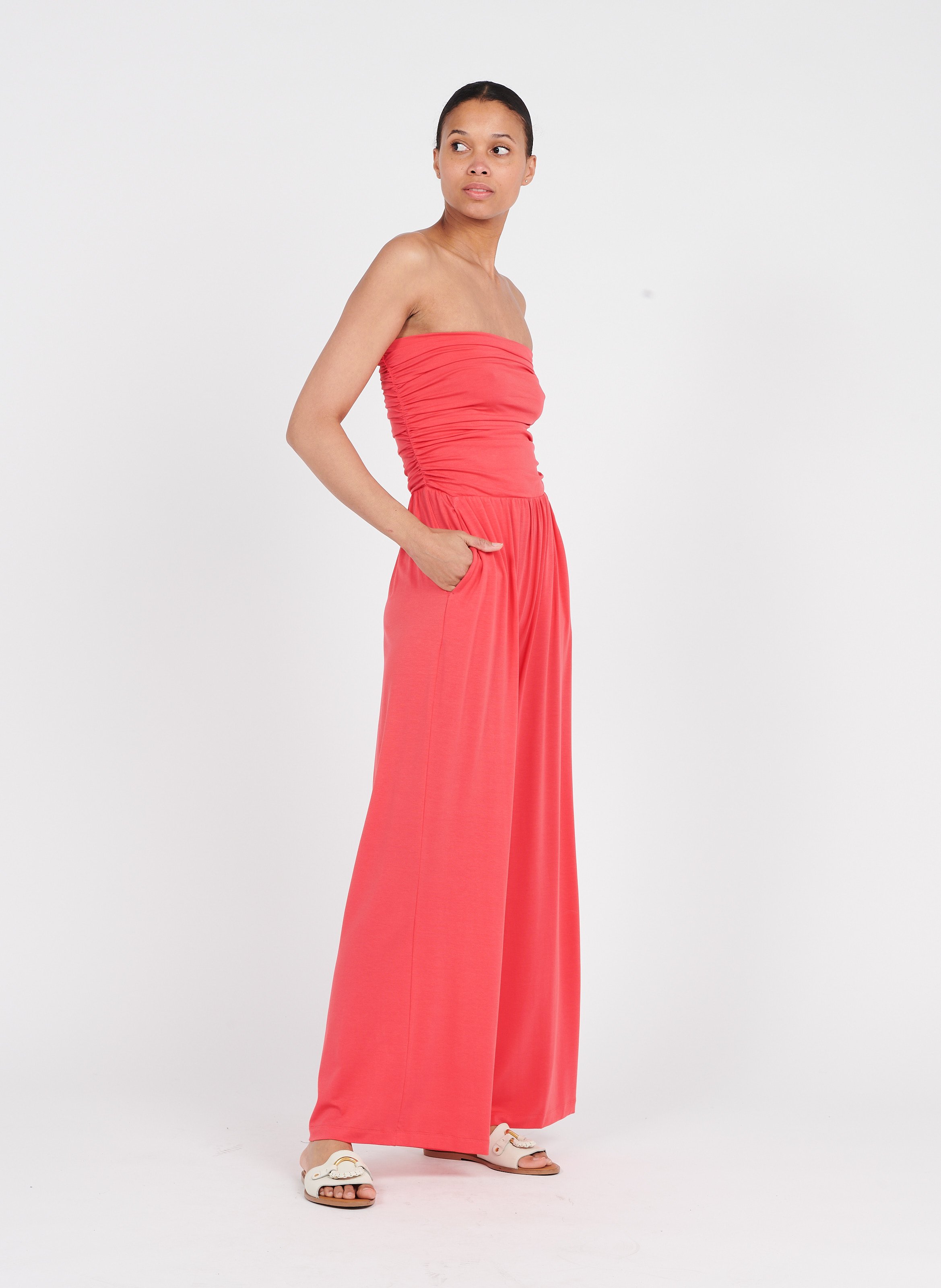 Tuta Bustier In Lyocell Coral Max\u0026co. - Donna | Place des Tendances