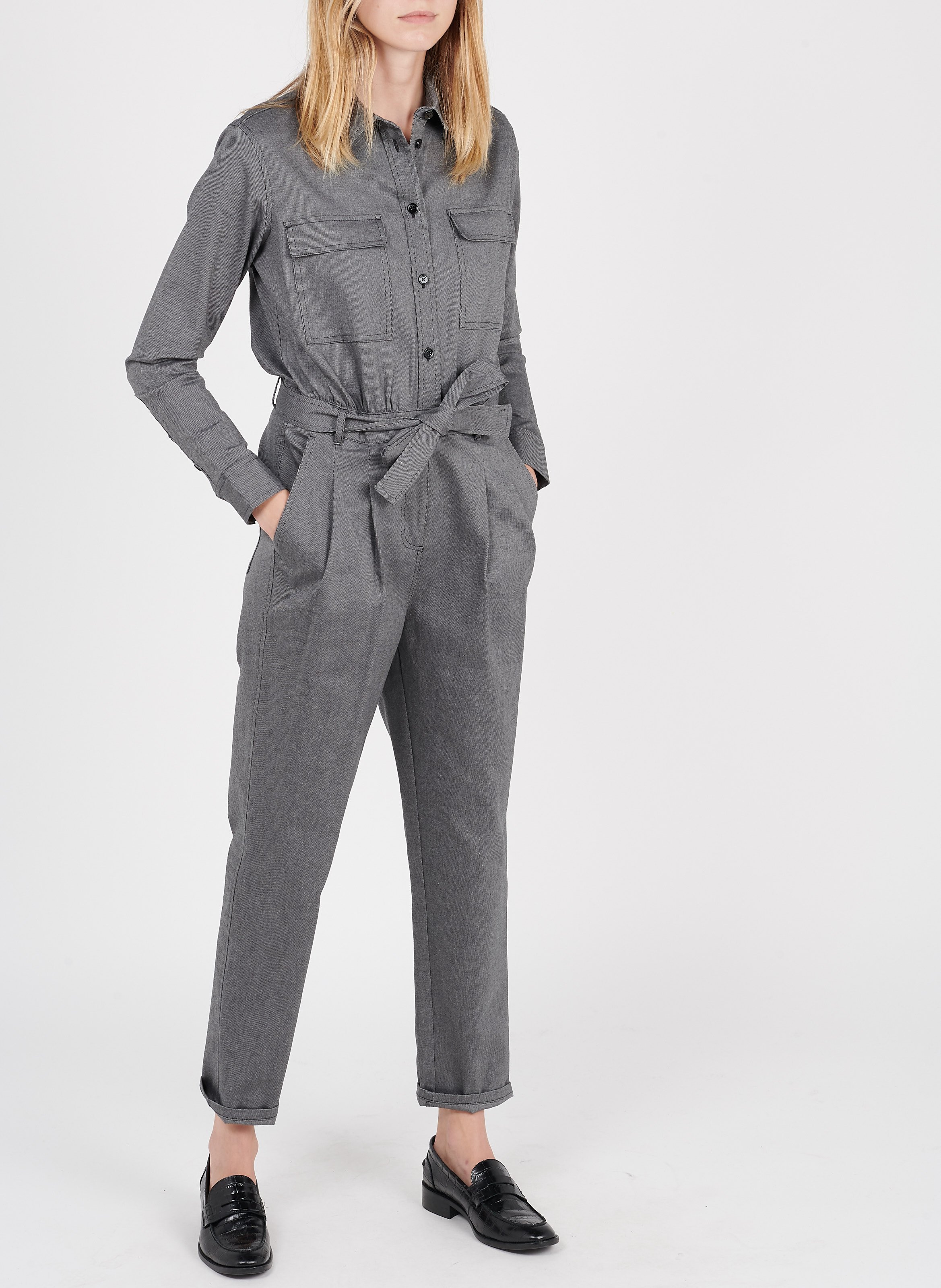 Tuta Collo Classico Con Bottoni In Misto Cotone Black Pattern Max\u0026co. -  Donna | Place des Tendances