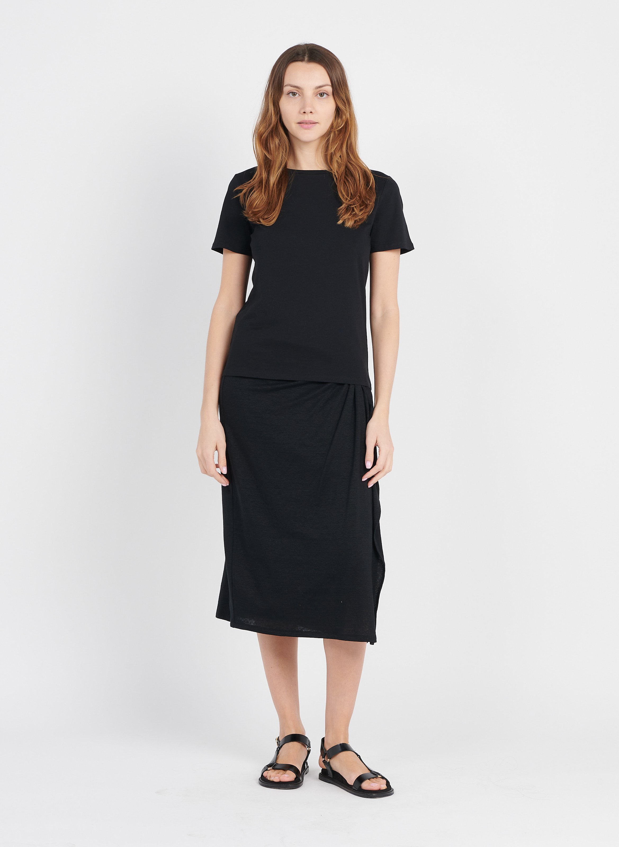 Gonna Midi In Jersey Di Lino Noir Max Mara Leisure - Donna | Place des  Tendances