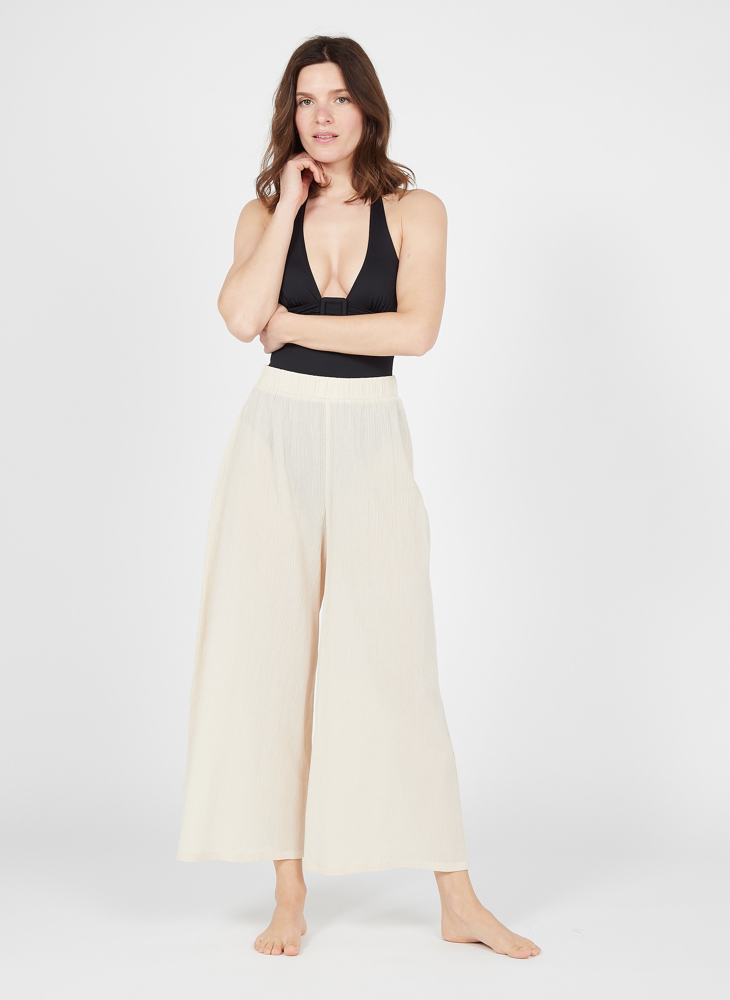 Pantaloni Larghi 7/8 In Cotone Sable Max Mara Leisure - Donna | Place des  Tendances