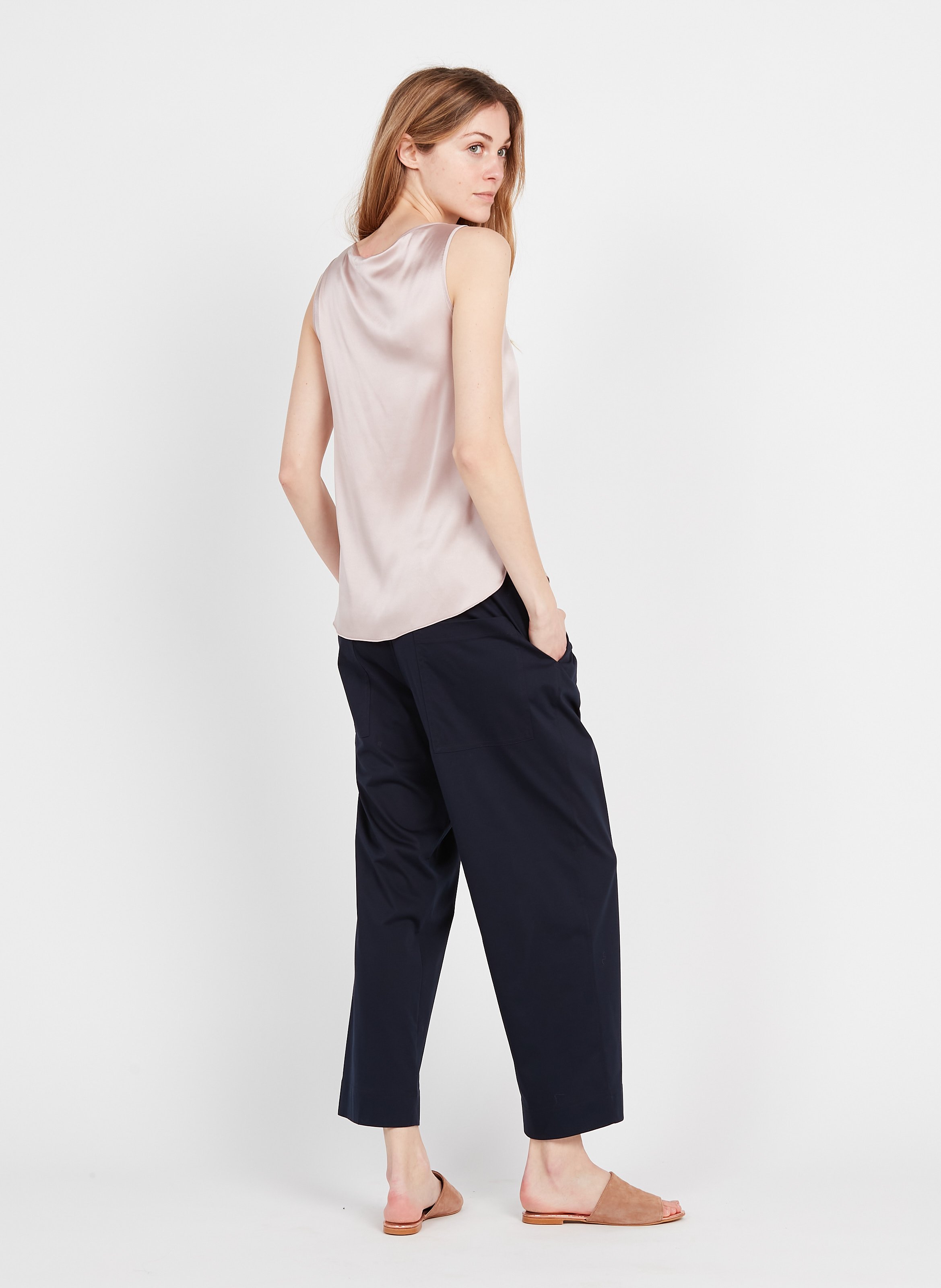 Pantaloni Larghi In Misto Cotone Bleu Max Mara Leisure - Donna | Place des  Tendances