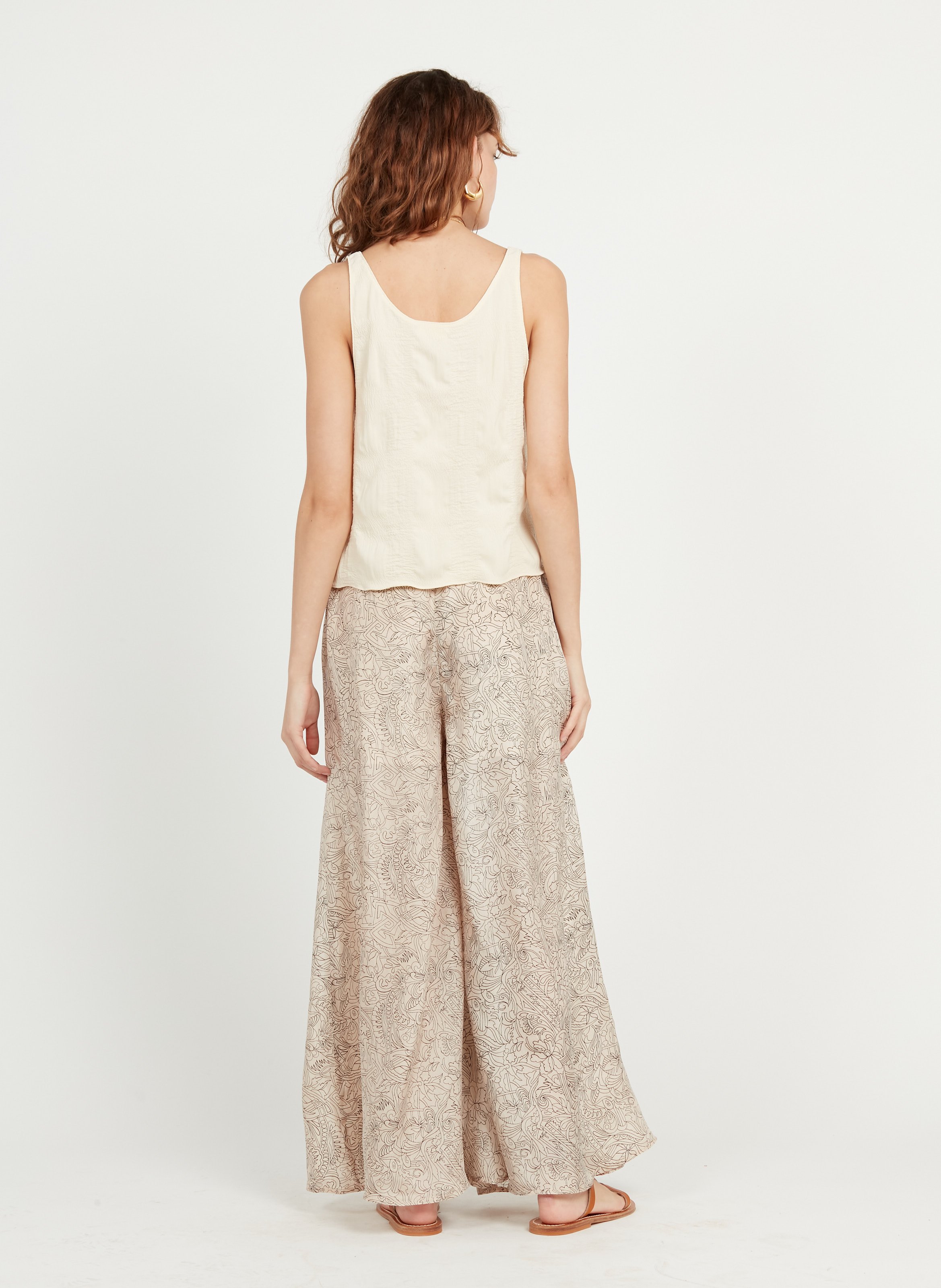 Pantaloni Larghi Stampati In Seta Black Combo Mes Demoiselles - Donna |  Place des Tendances