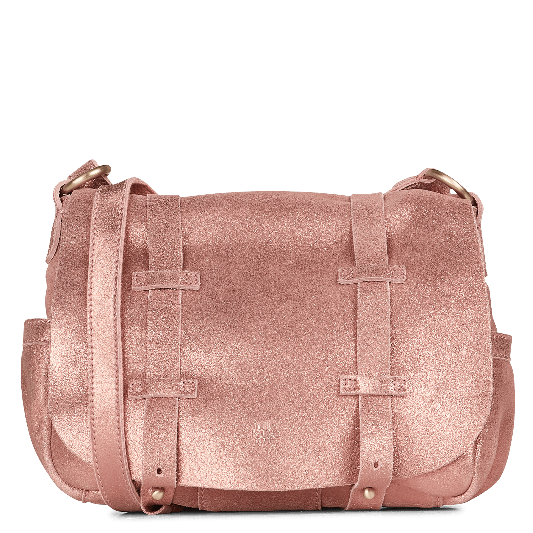 Borsa A Bisaccia In Pelle Metallizzata Rose Mila Louise - Donna | Place des  Tendances