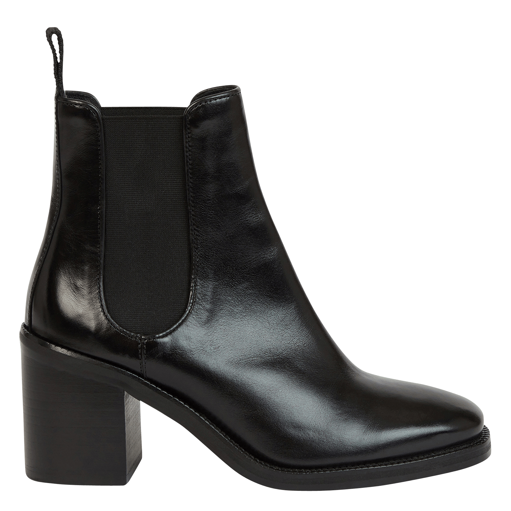 Chelsea Boots Con Tacco In Pelle Noir Minelli - Donna | Place des Tendances