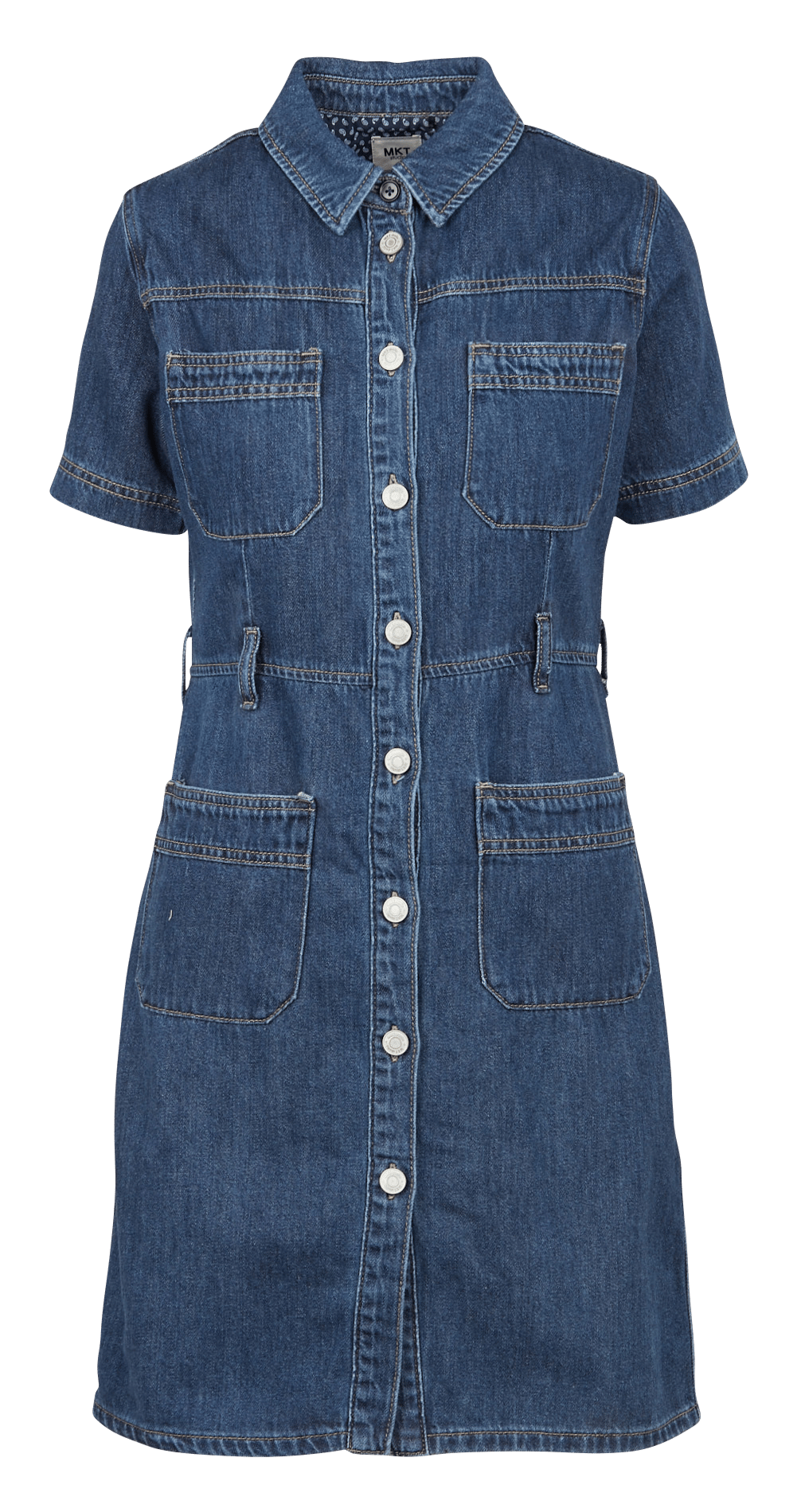 Abito Corto Collo Classico In Jeans E Cotone Blue Mkt - Donna | Place des  Tendances