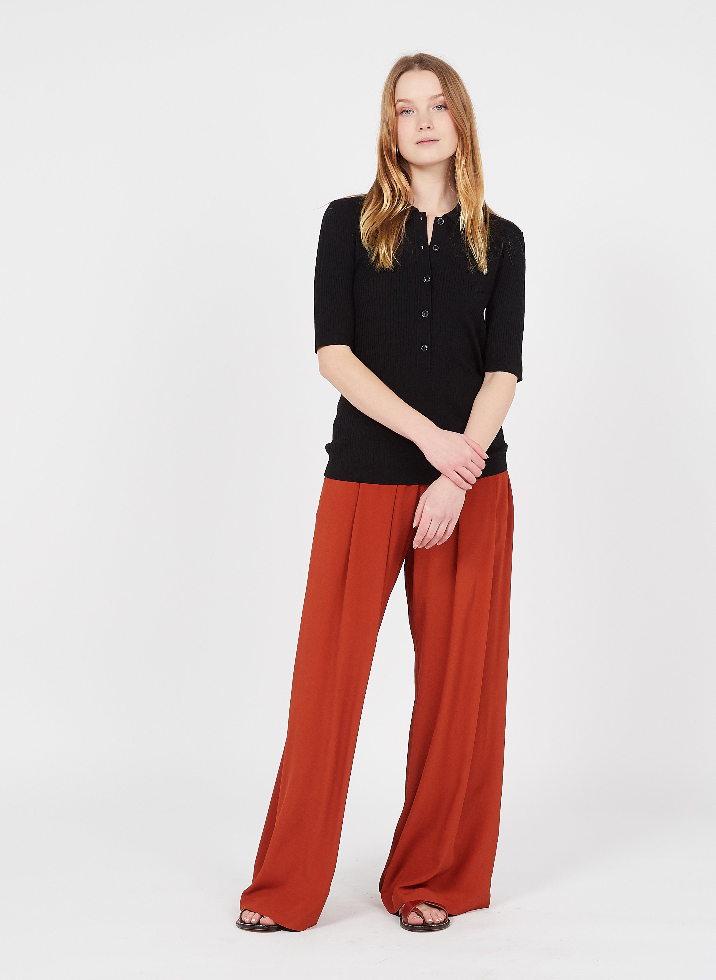 Pantaloni Dritti Fluidi Rouille Momoni - Donna | Place des Tendances