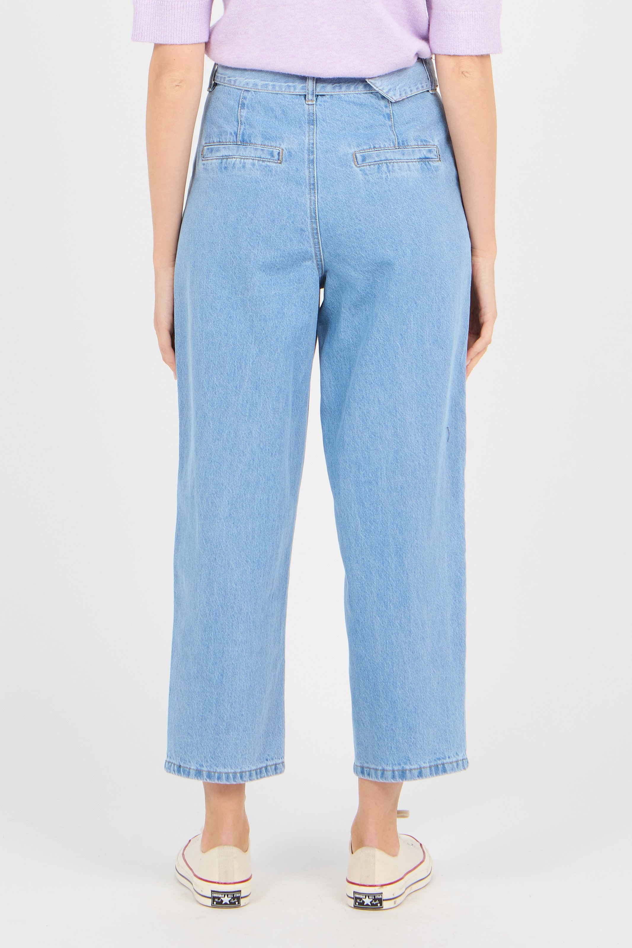 Jeans Ampi A Vita Alta Medium Blue Denim Object - Donna | Place des  Tendances