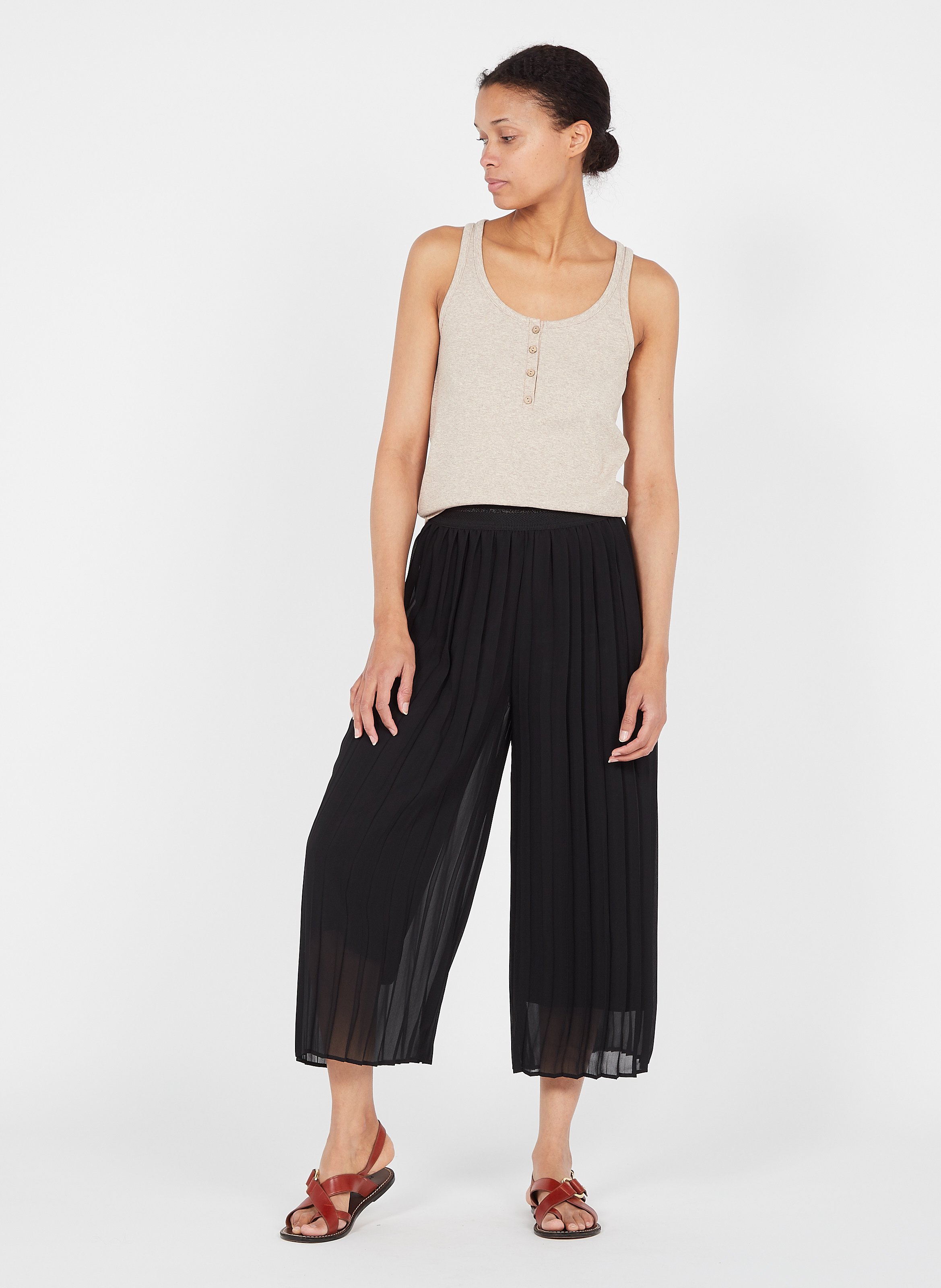 GONNA-PANTALONE HOPE PLISSE A POIS ART HP58171