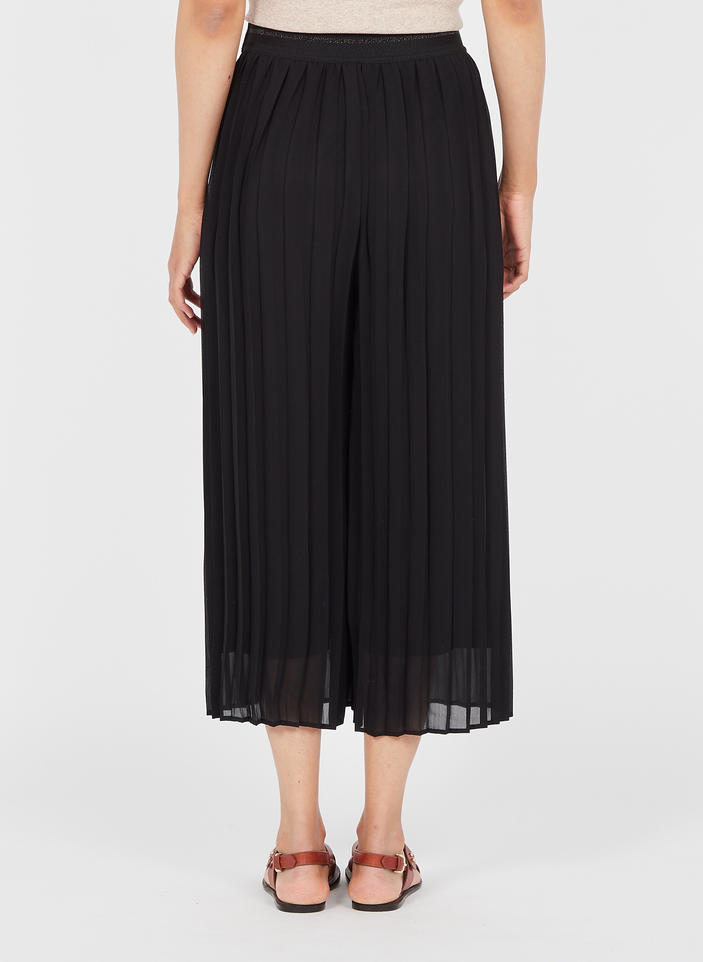 Gonna-pantalone Plissettata Noir One Step - Donna | Place des Tendances