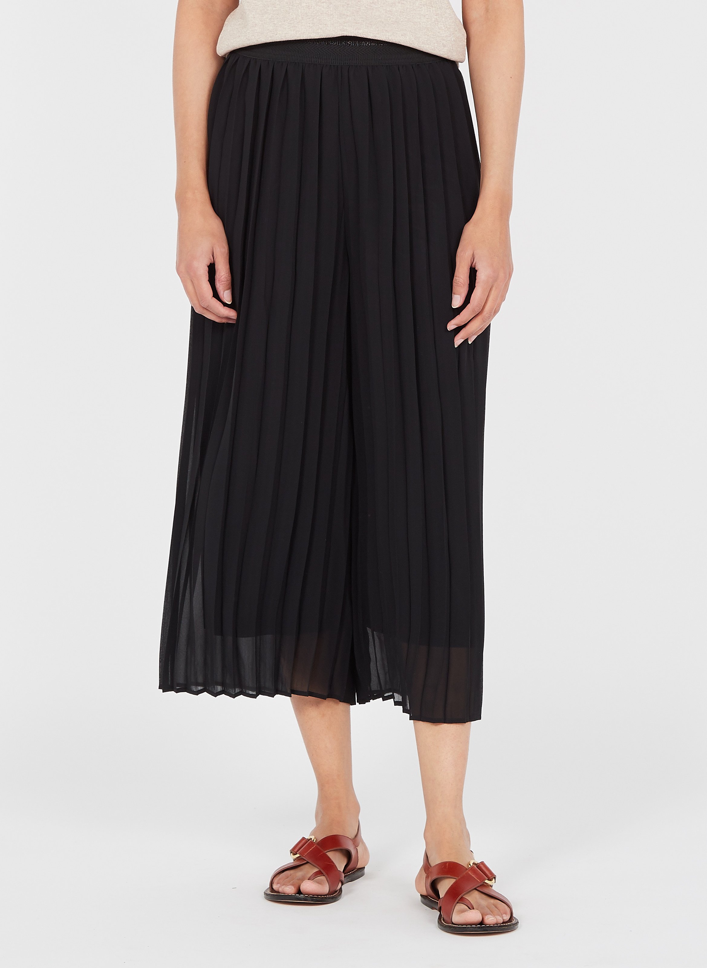 Gonna-pantalone Plissettata Noir One Step - Donna | Place des Tendances