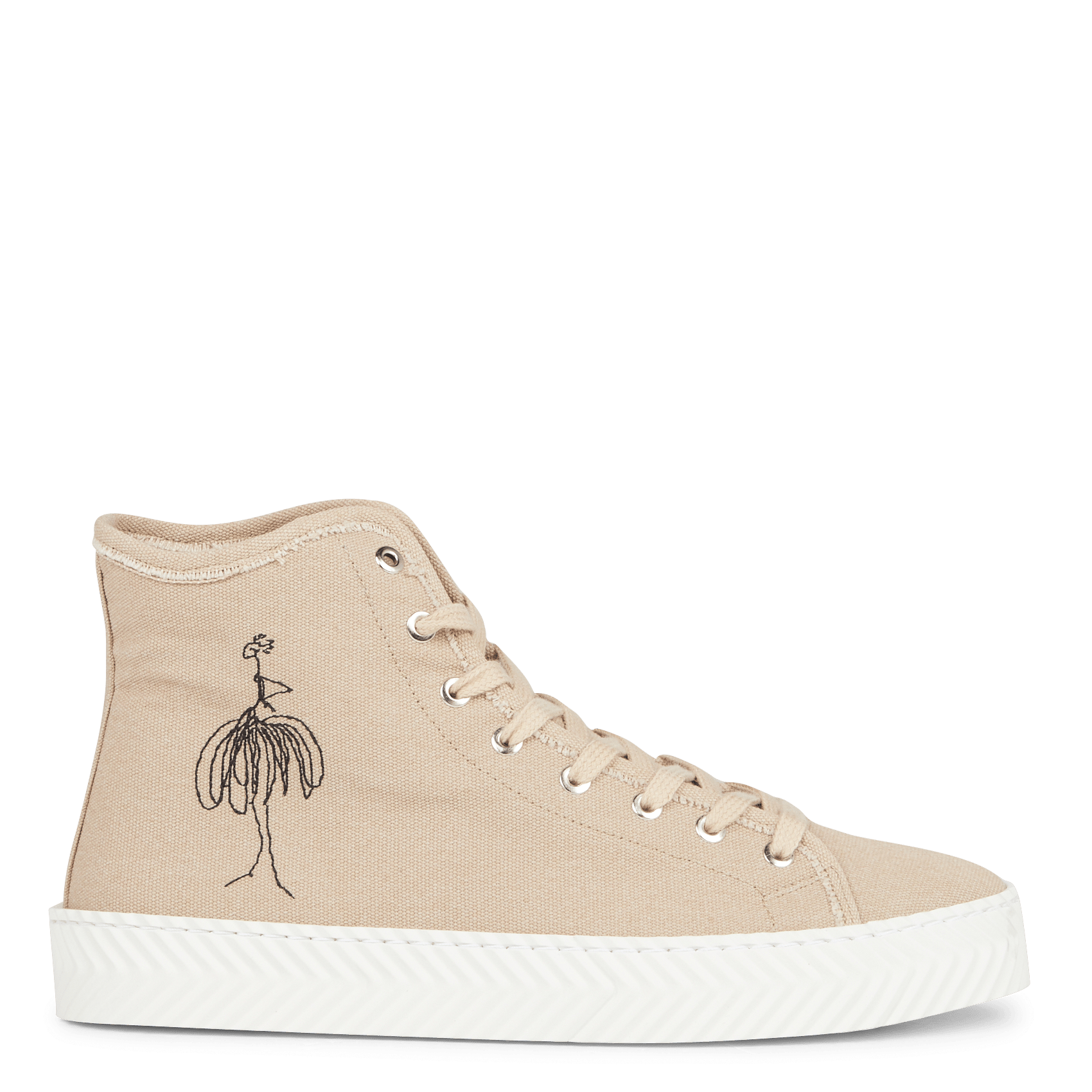 Sneakers Alte Ricamate Beige One Step - Donna | Place des Tendances