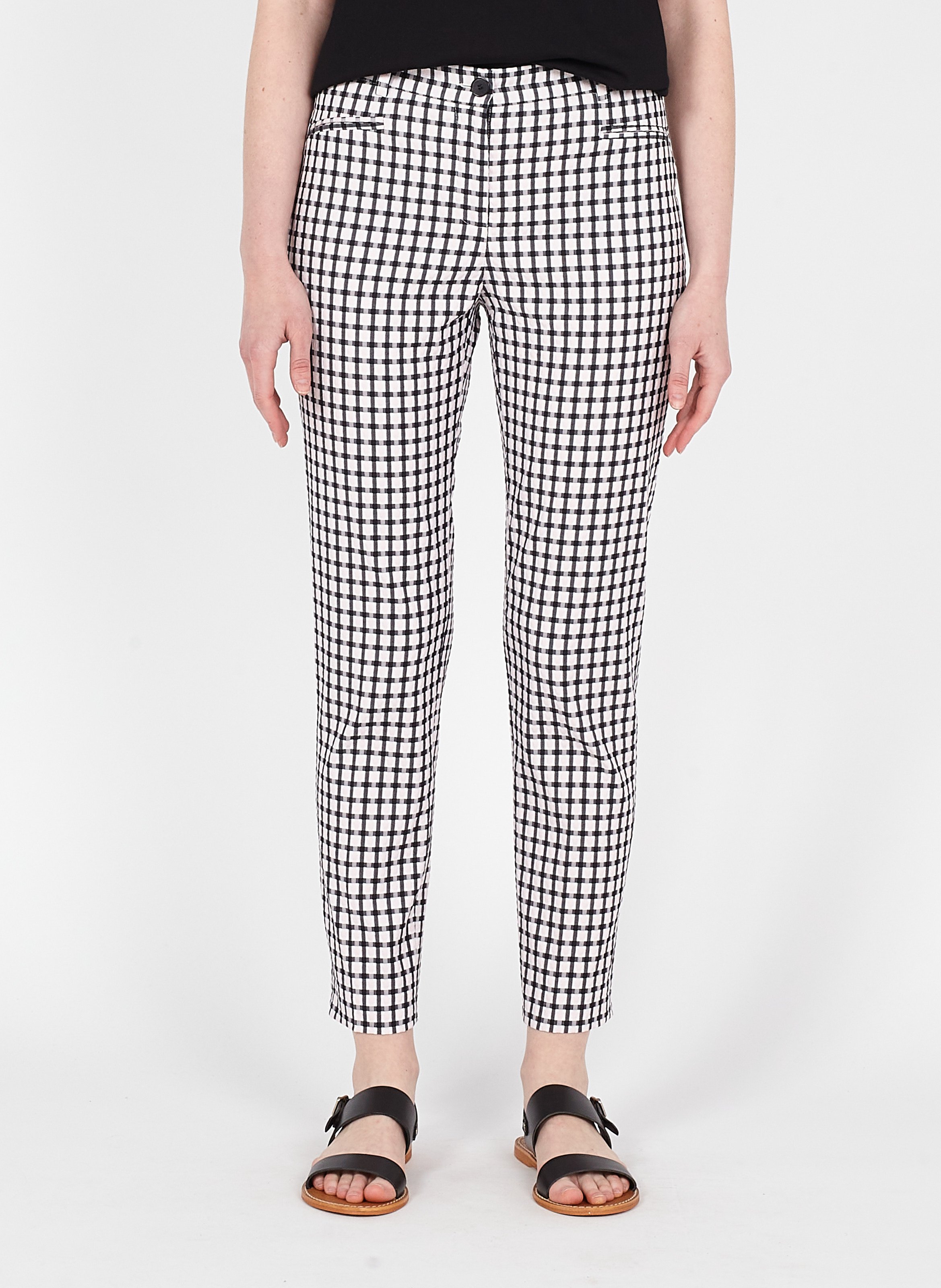 Pantaloni Dritti A Vita Alta A Quadri Nude Pablo - Donna | Place des  Tendances