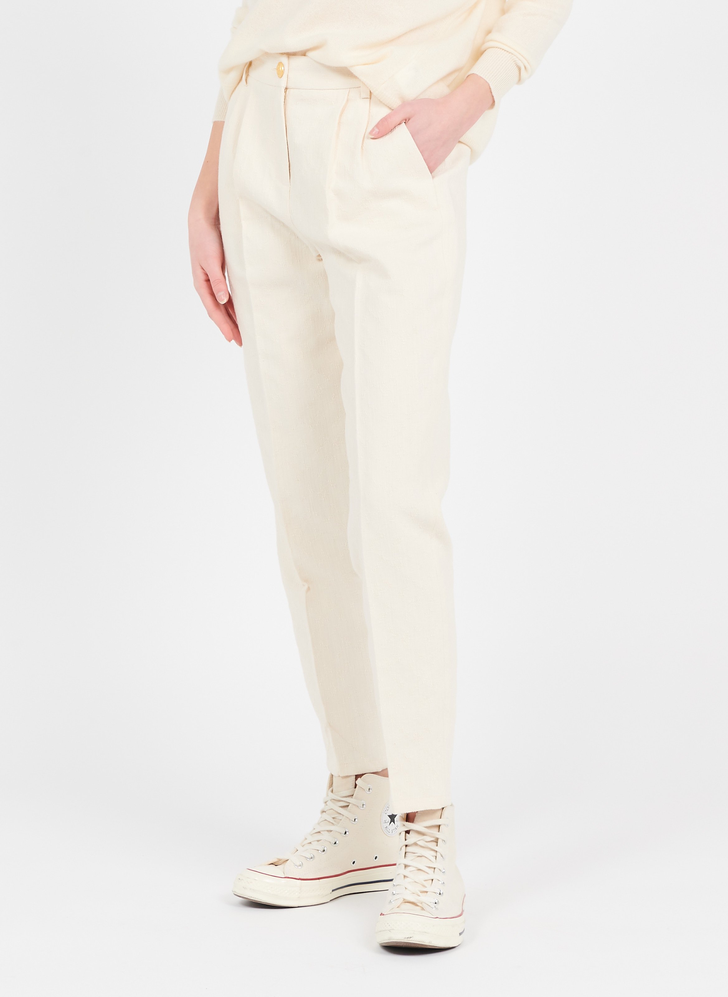 Pantaloni Dritti In Cotone E Lino Naturel Pablo - Donna | Place des  Tendances