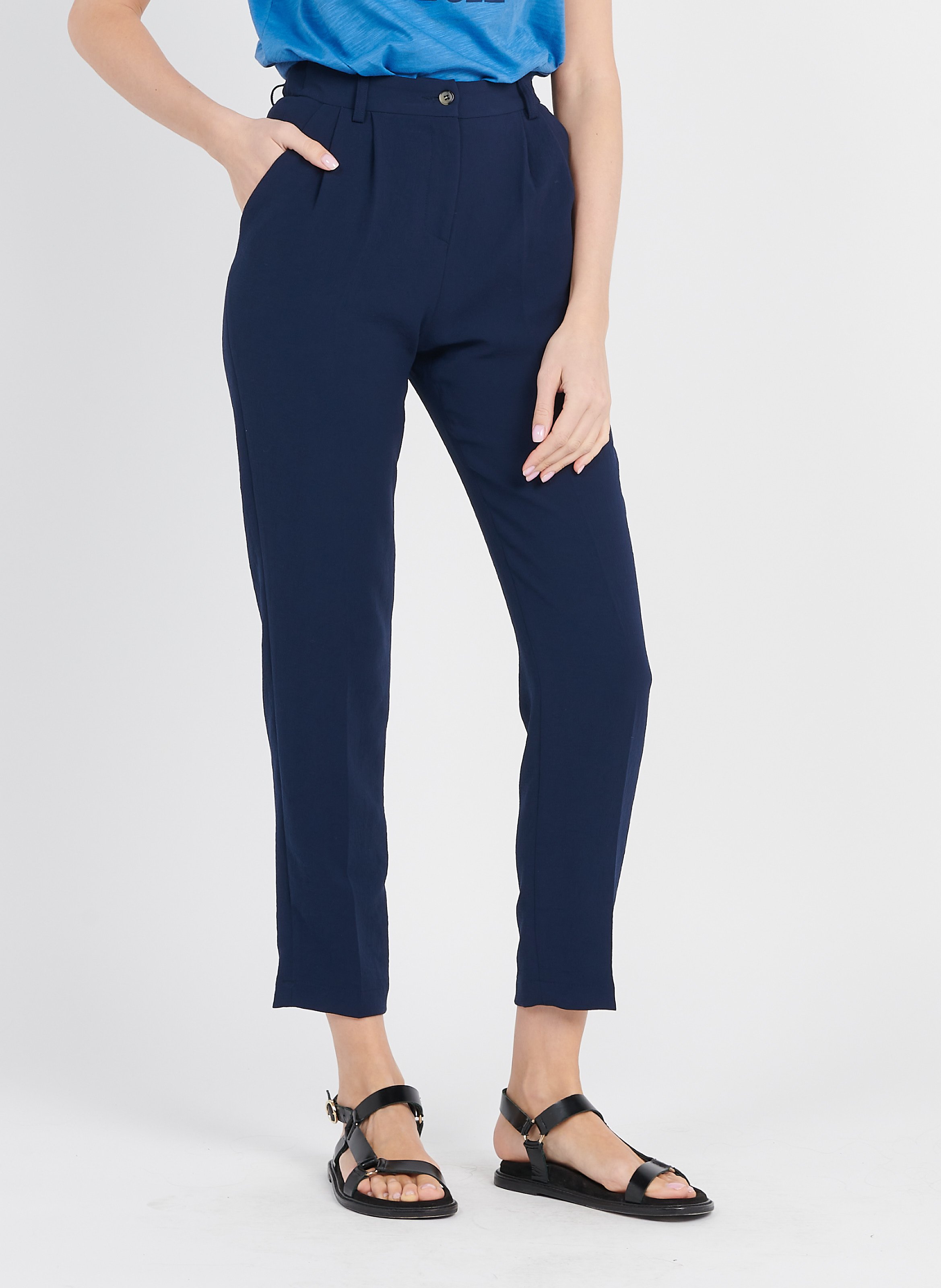 Pantaloni Morbidi Con Pinces Encre Pablo - Donna | Place des Tendances