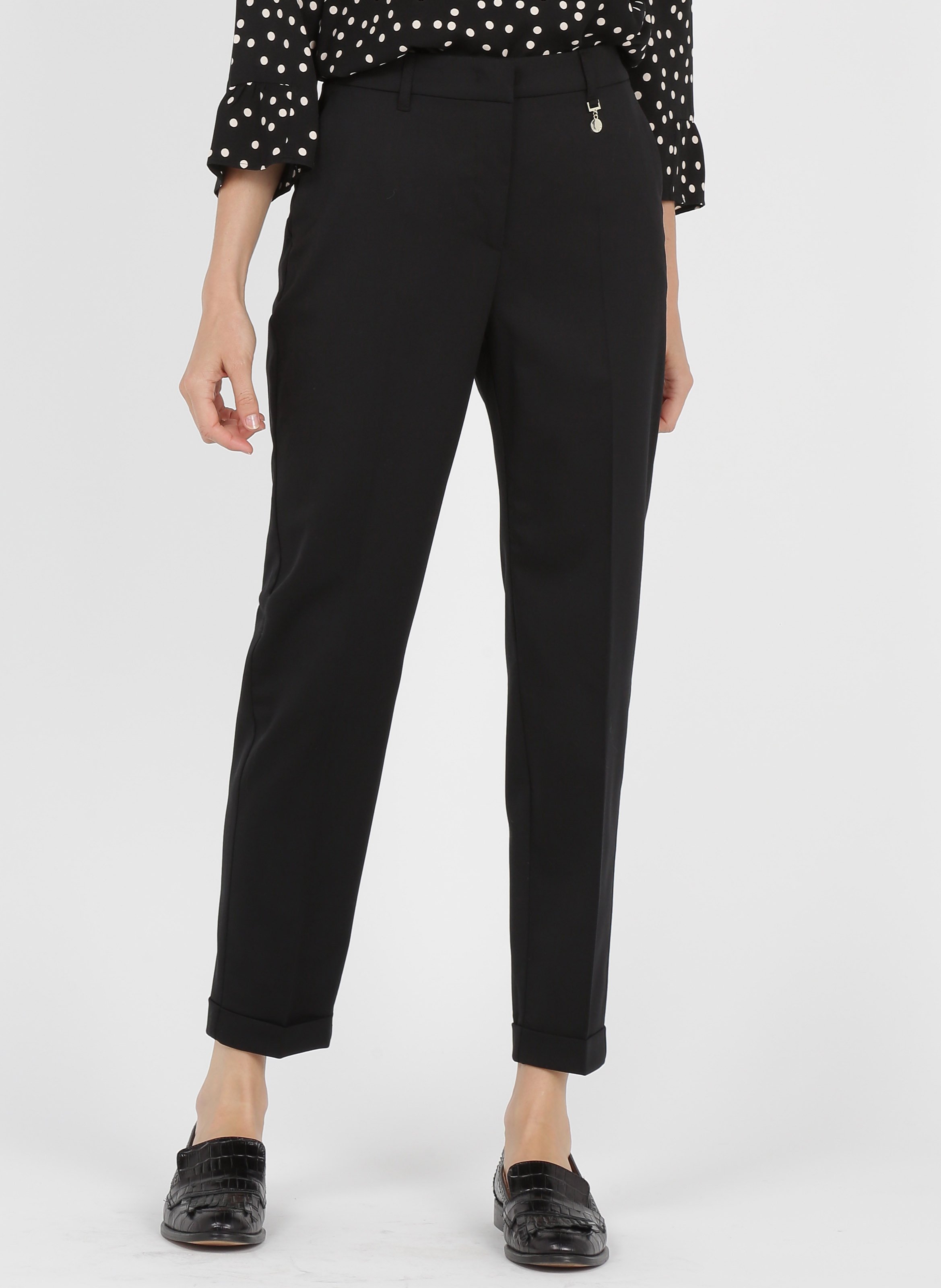 Pantaloni Dritti A Vita Alta In Lana Vergine Black Pennyblack - Donna |  Place des Tendances