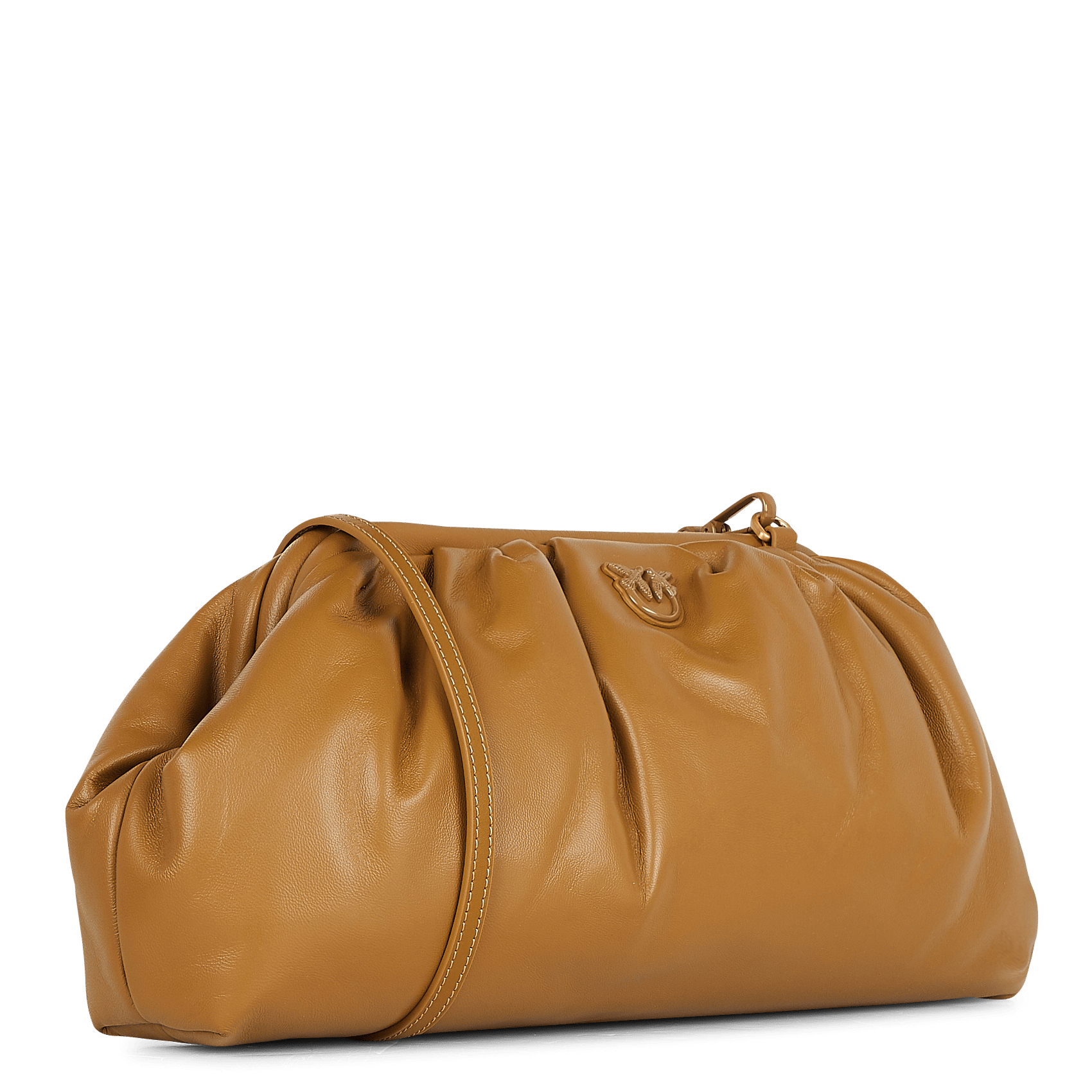 Maxi Pochette In Pelle Beige-antique Gold Pinko - Donna | Place des  Tendances
