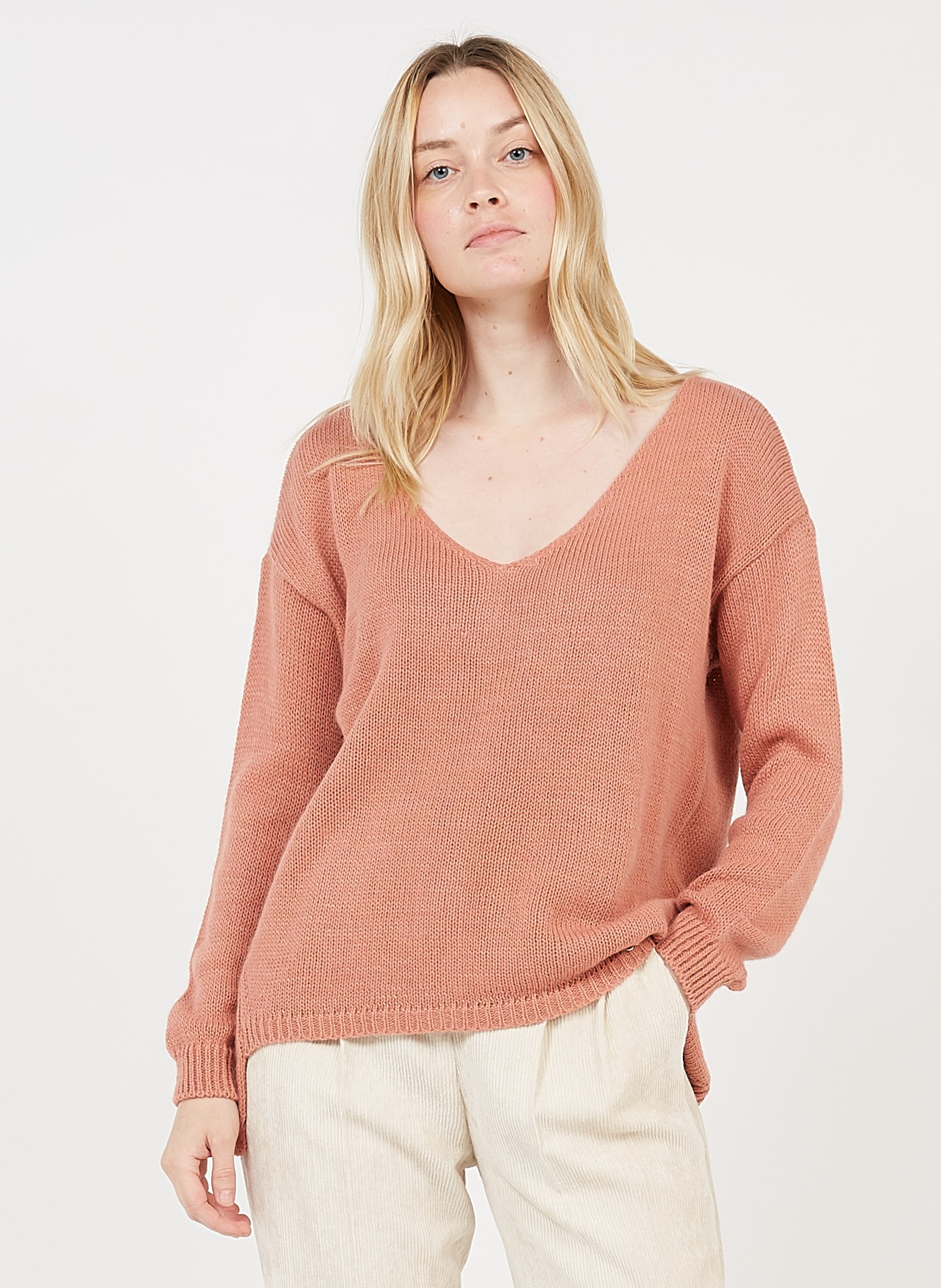 maglione rosa cipria