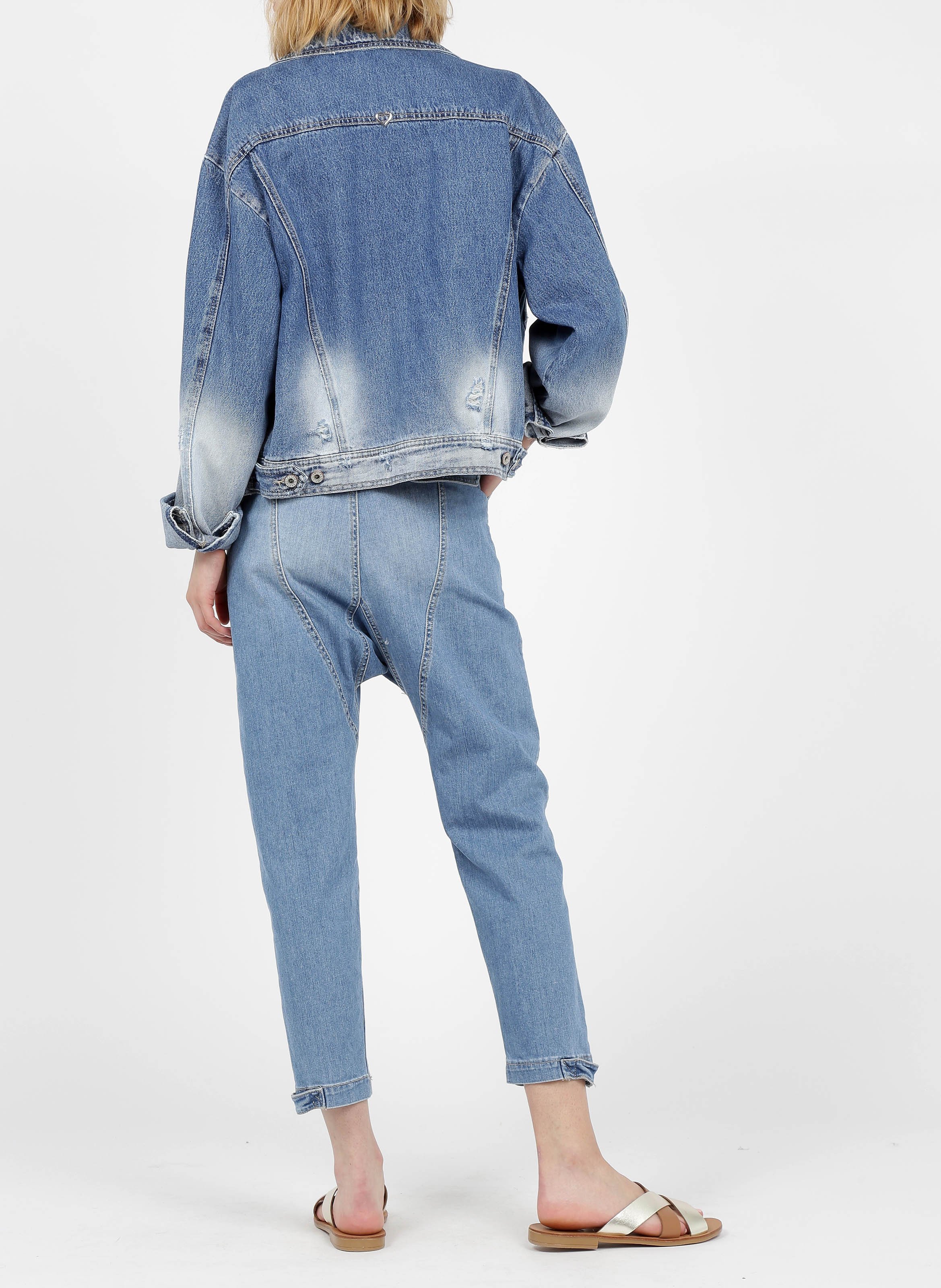 Giacca In Jeans Con Borchie Blu Denim Please - Donna | Place des Tendances