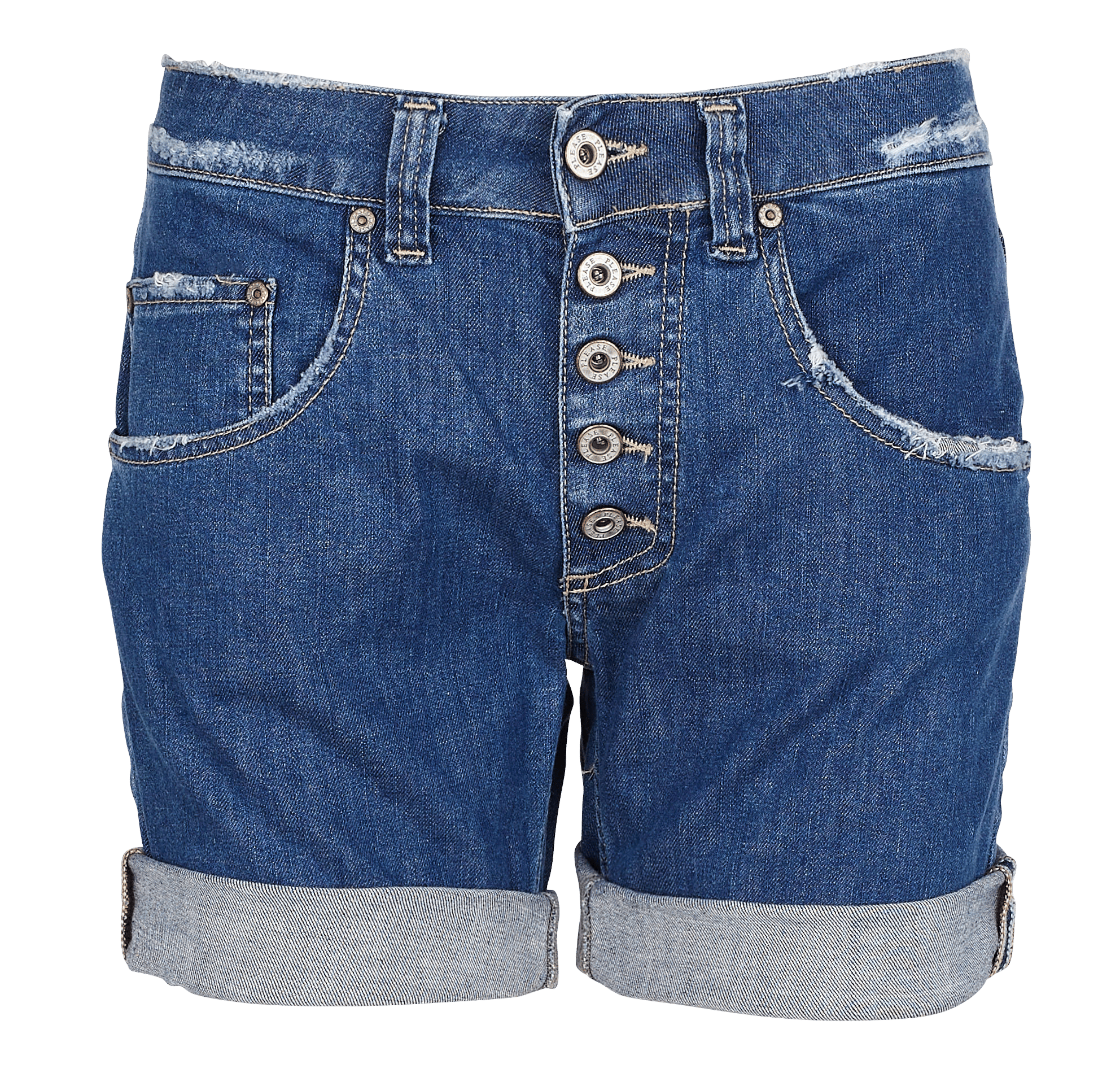 Shorts In Jeans Blu Denim Please - Donna | Place des Tendances