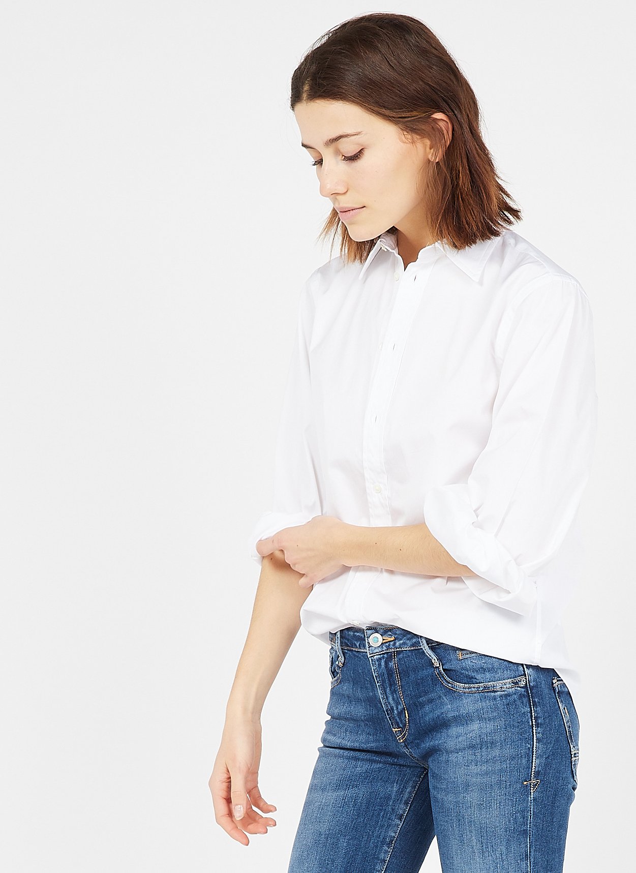 Camicia Collo Classico In Cotone White Polo Ralph Lauren - Donna | Place  des Tendances