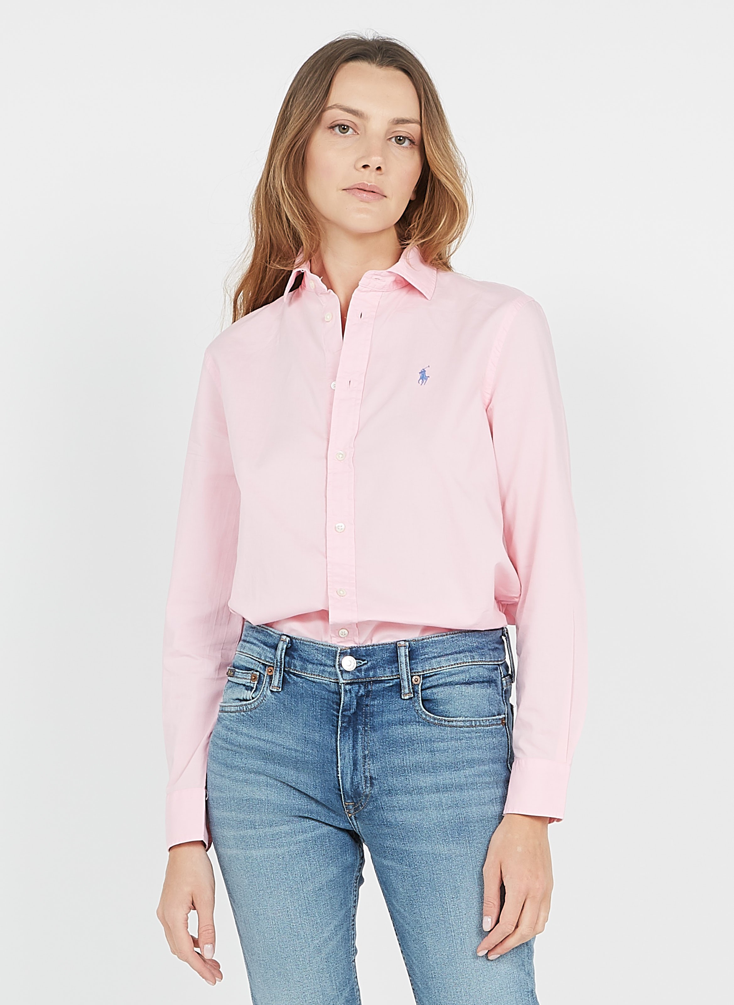 Camicia Collo Classico In Cotone Pink Polo Ralph Lauren - Donna | Place des  Tendances