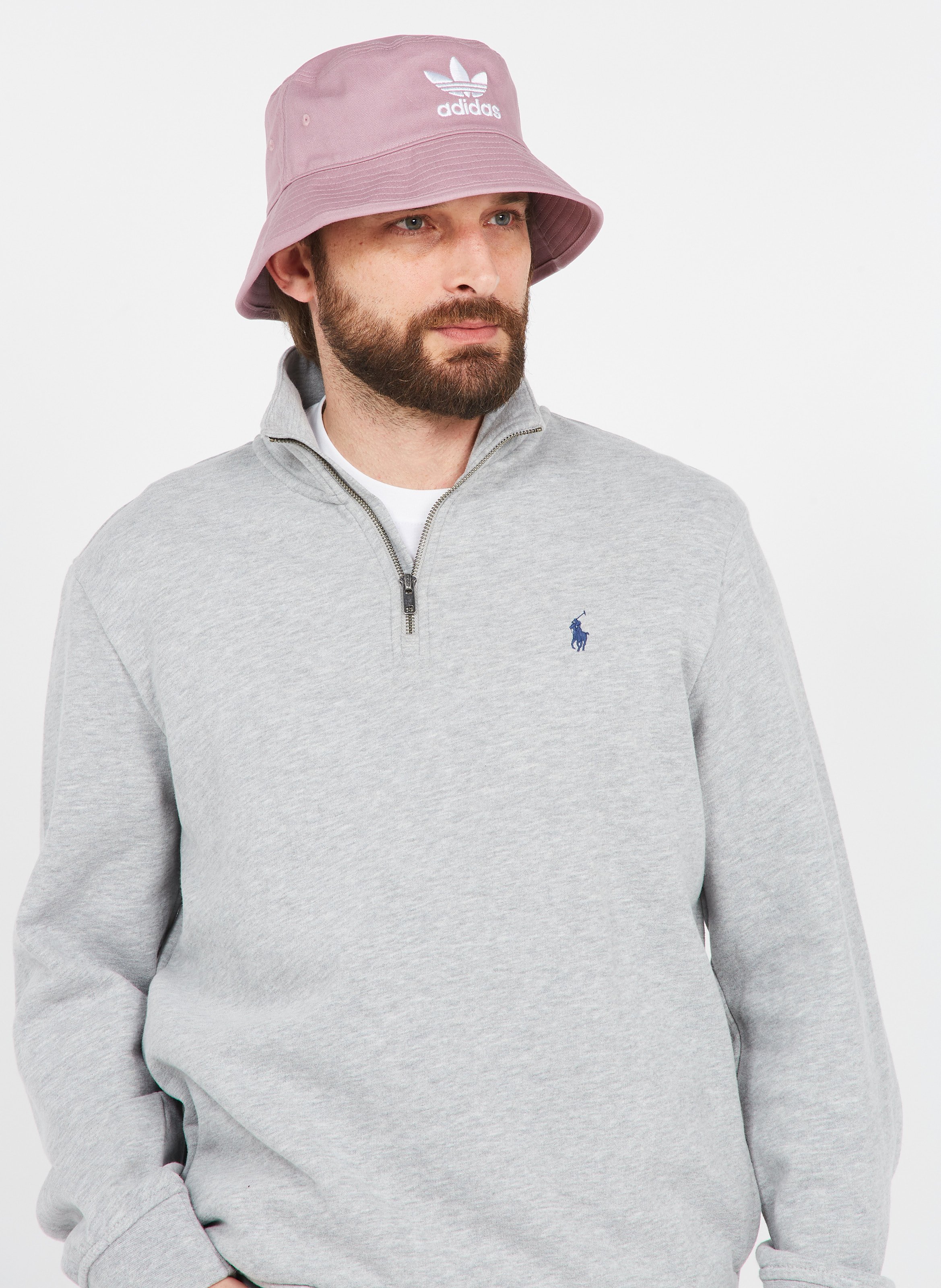 Felpa A Collo Alto Con Zip Regular Fit In Misto Cotone Grey Polo Ralph  Lauren - Uomo | Place des Tendances