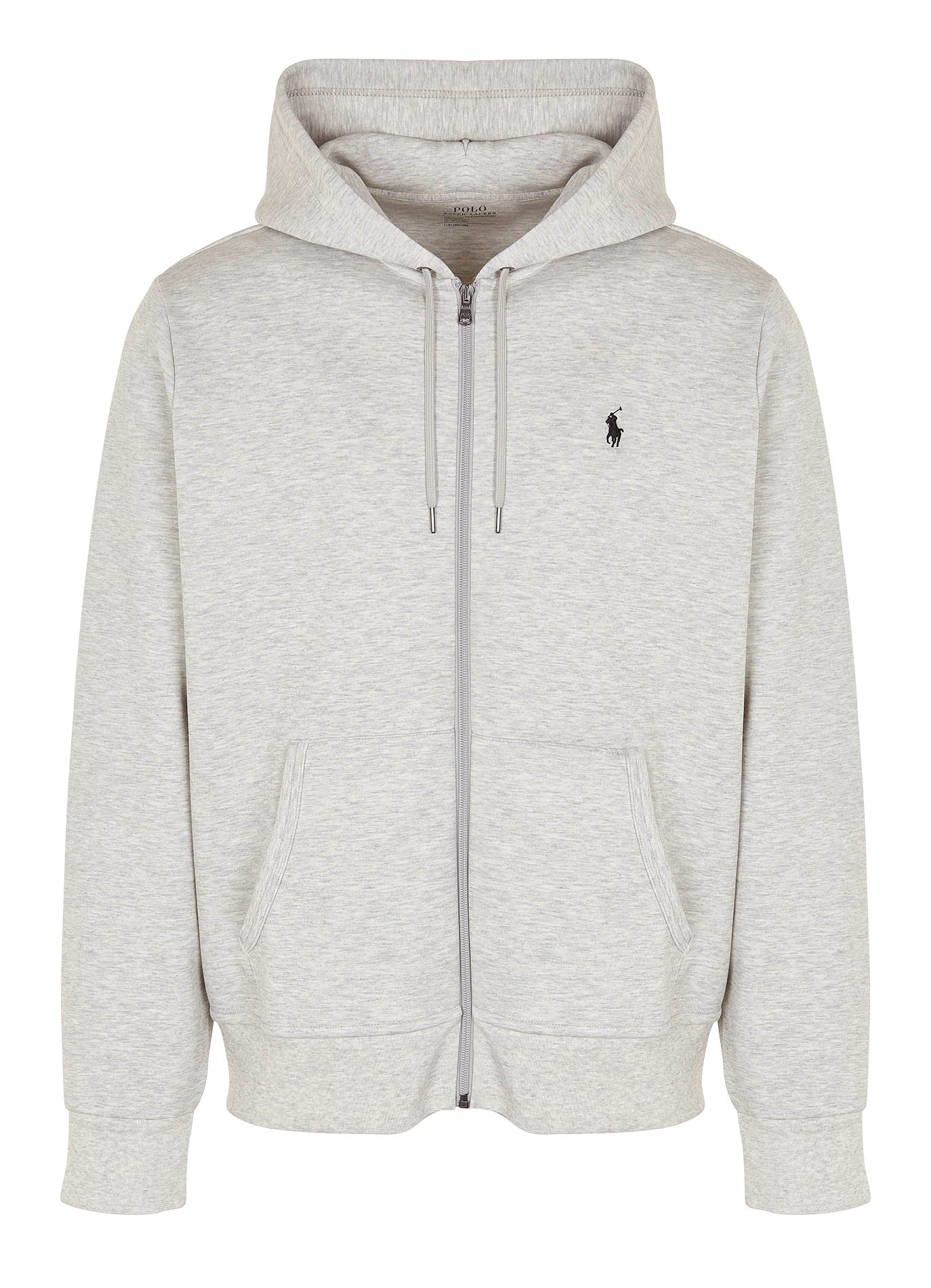 Felpa Con Cappuccio Regular Fit Con Zip In Misto Cotone Con Pony Player Lt  Sport Heather Polo Ralph Lauren - Uomo | Place des Tendances