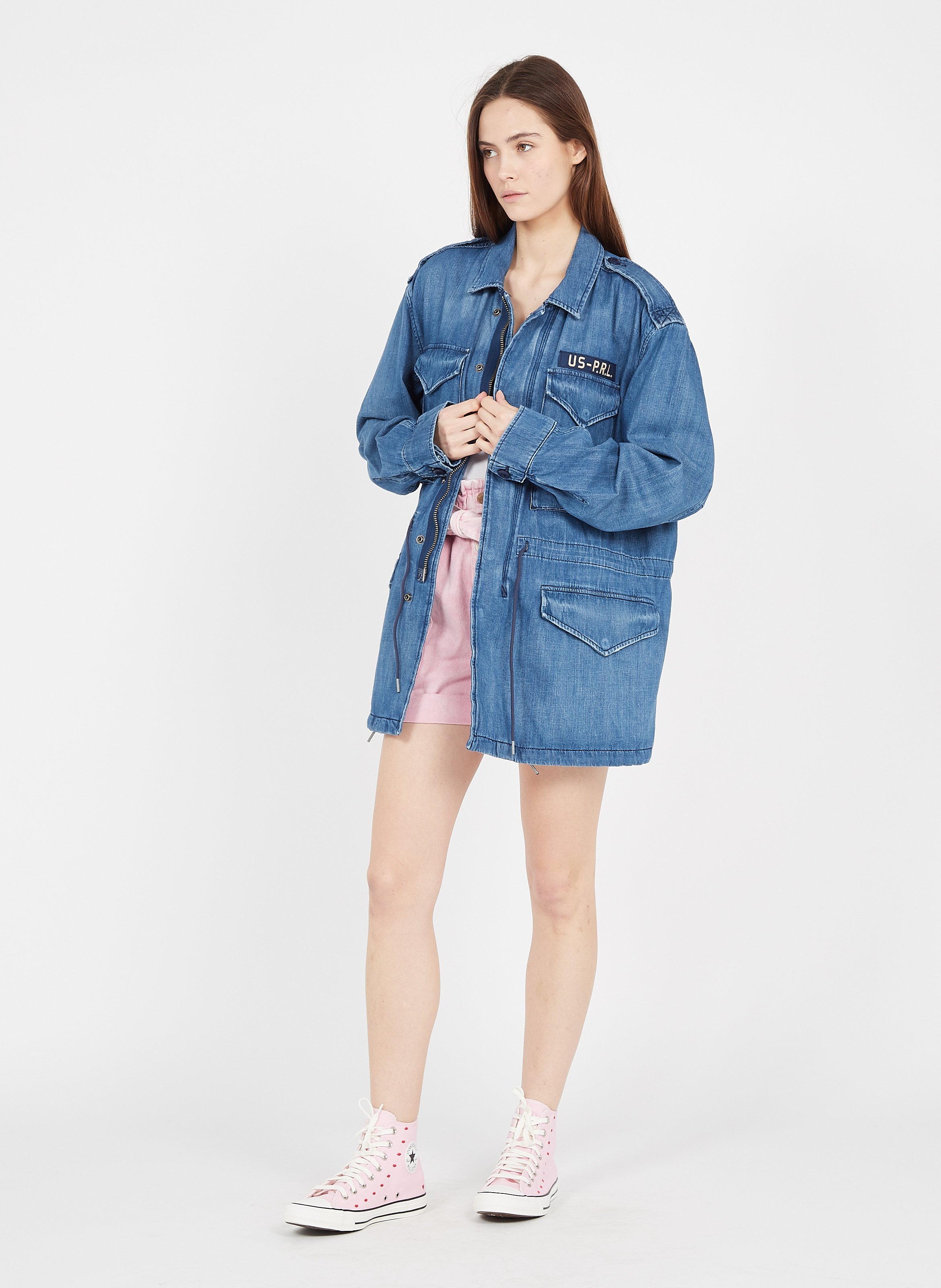 Giubbotto In Jeans Con Collo Classico Blue Polo Ralph Lauren - Donna |  Place des Tendances