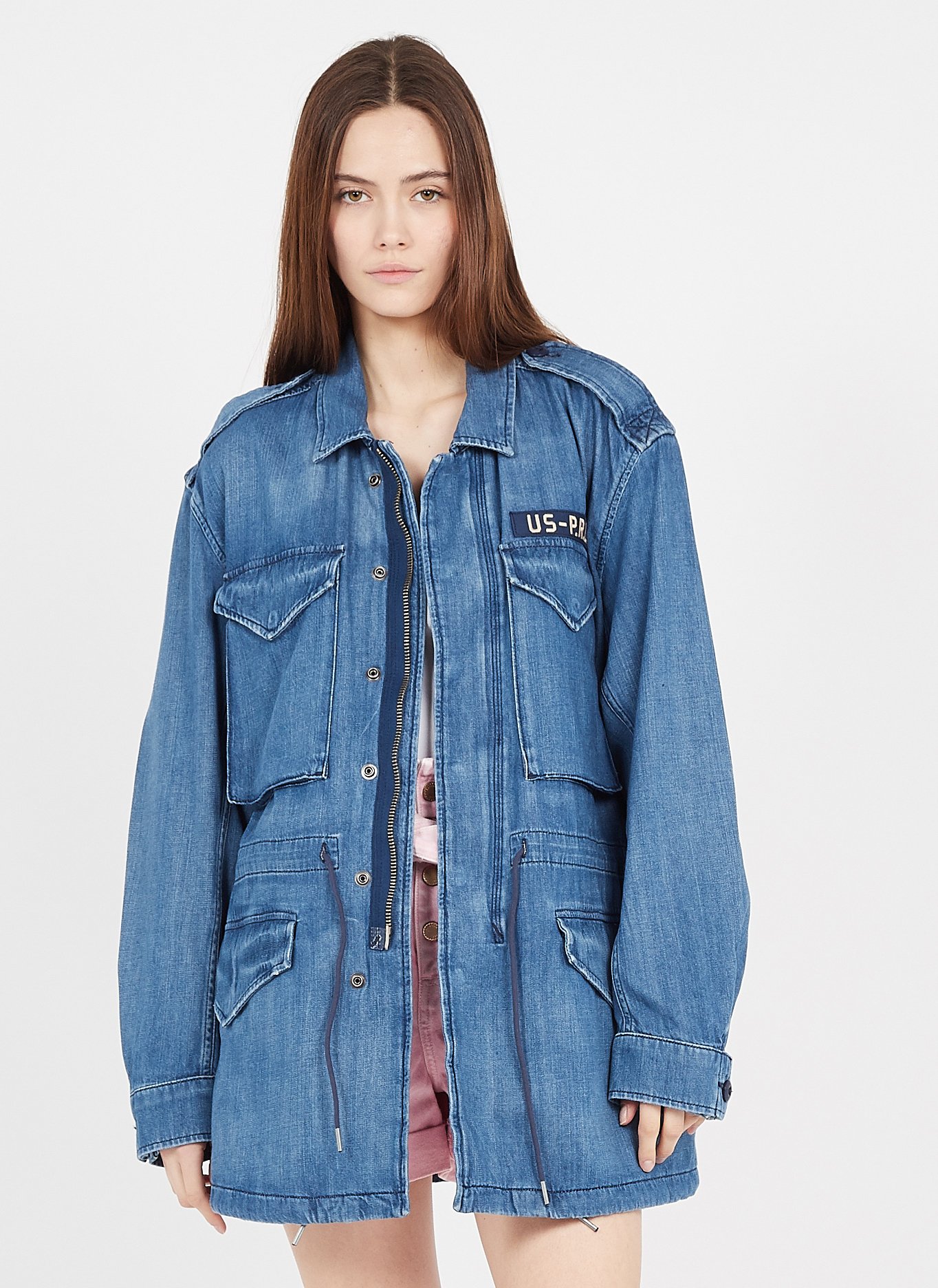 Giubbotto In Jeans Con Collo Classico Blue Polo Ralph Lauren - Donna |  Place des Tendances