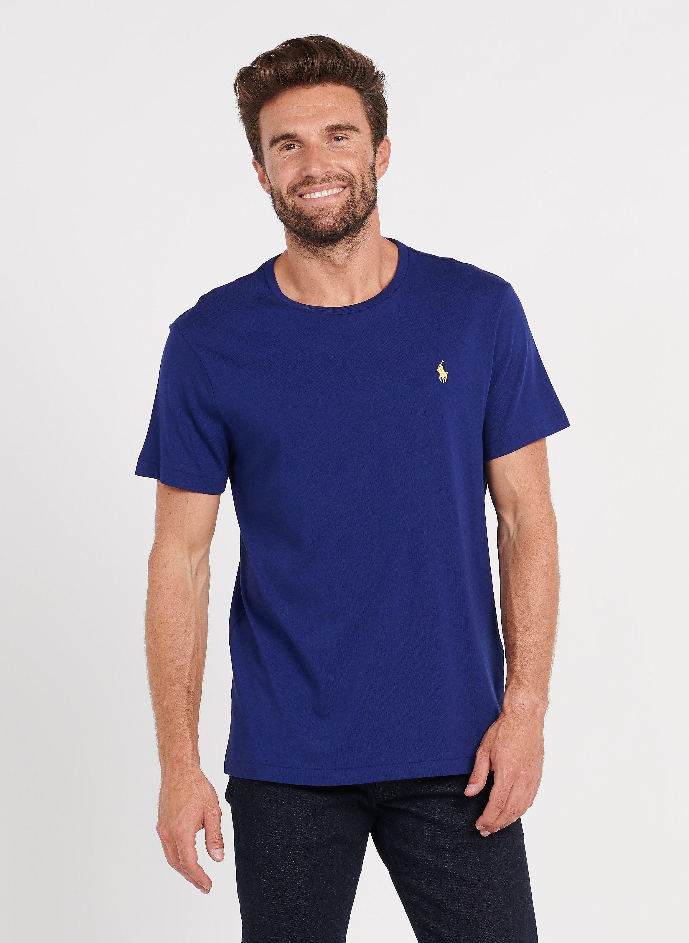 POLO RALPH LAUREN T-SHIRT MANICA CORTA CUSTOM SLIM FIT Uomo Royal |  Mascheroni Moda