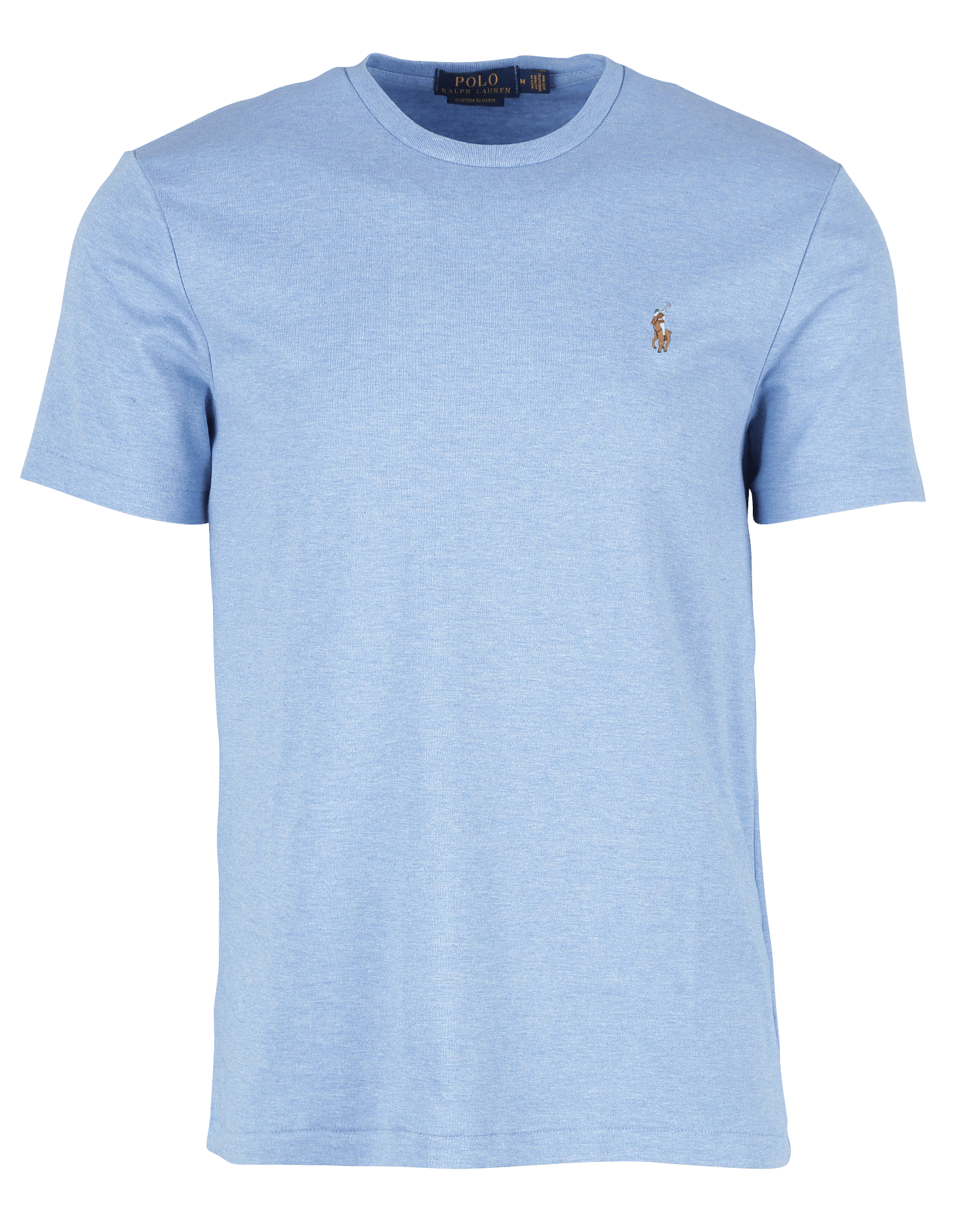 T-shirt Scollo Tondo Slim Fit In Cotone Pima Con Pony Player Soft Royal  Heather Polo Ralph Lauren - Uomo | Place des Tendances