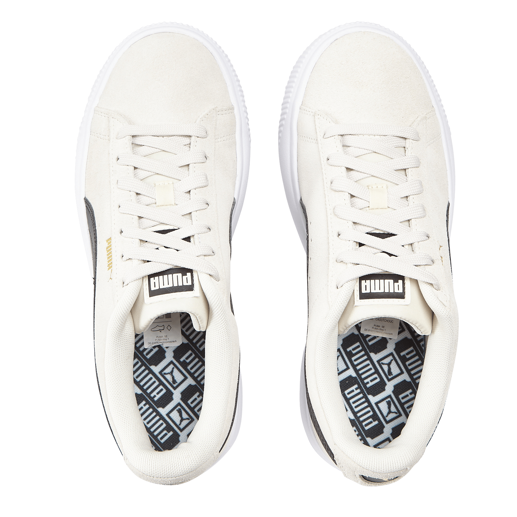 puma suede blanche beige