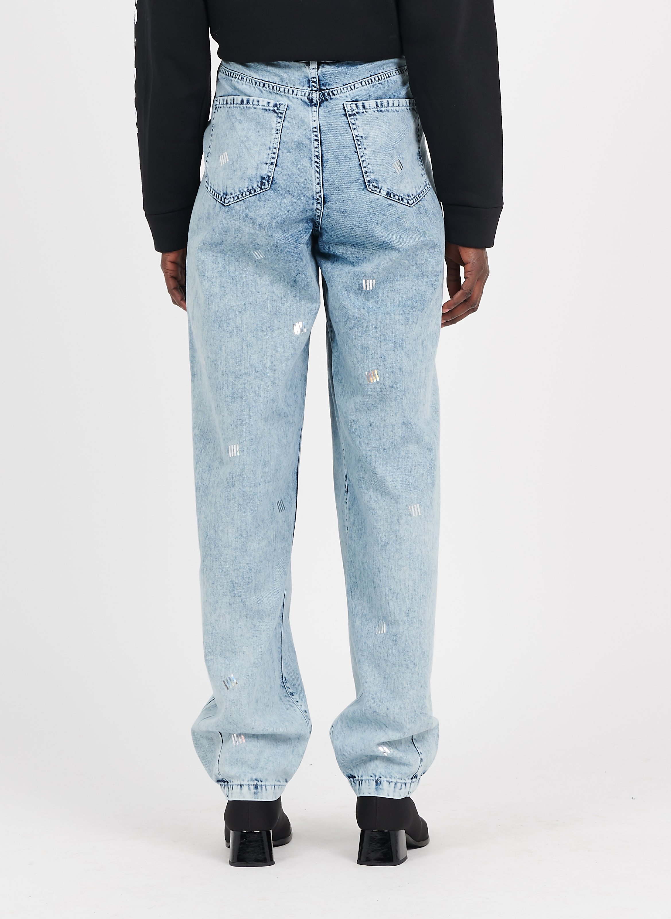 Jeans Boyfriend A Vita Alta Bleu Jean Delave Recc Paris - Donna | Place des  Tendances