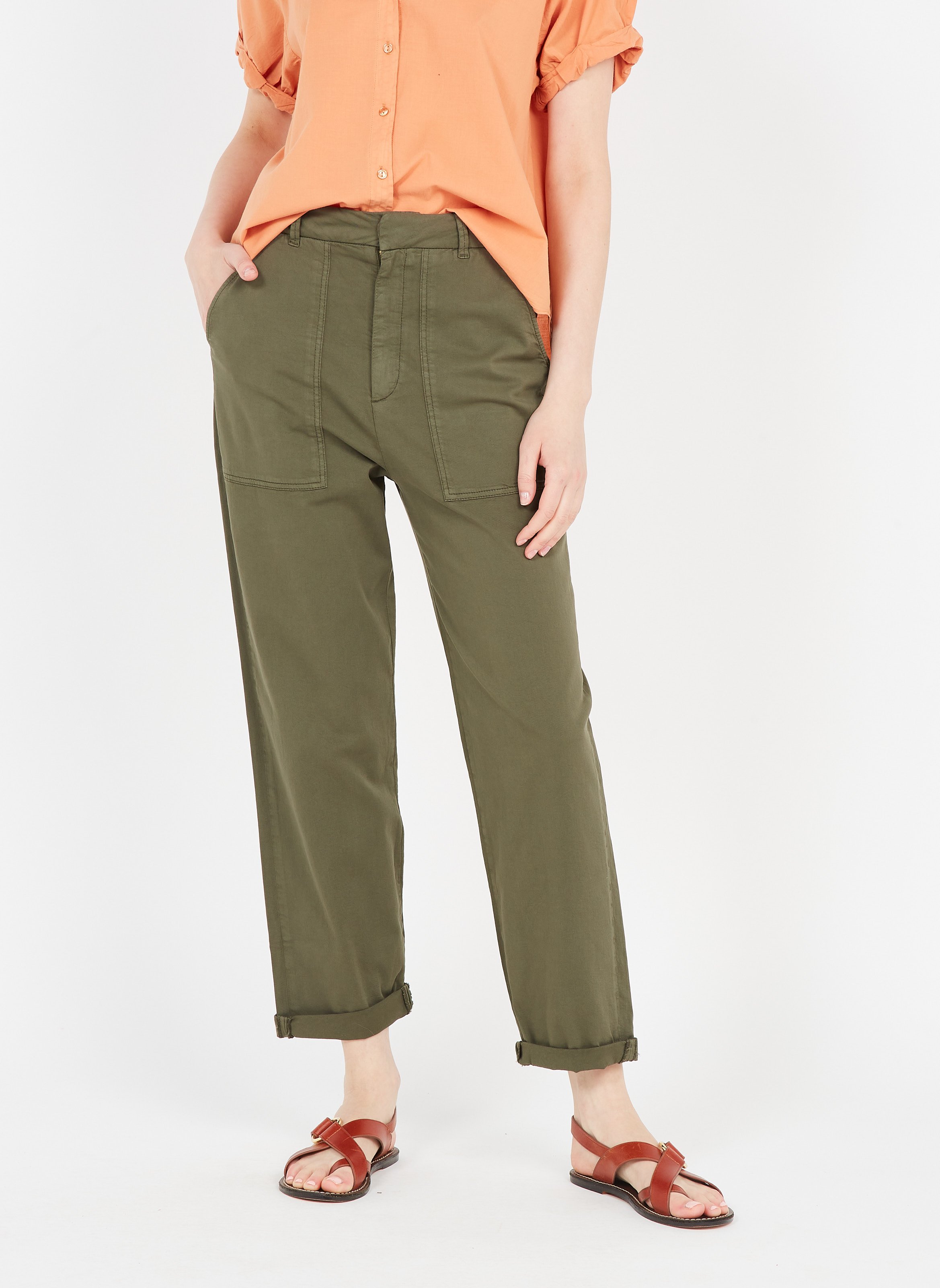 Pantaloni Cargo In Cotone Bio Army Reiko - Donna | Place des Tendances