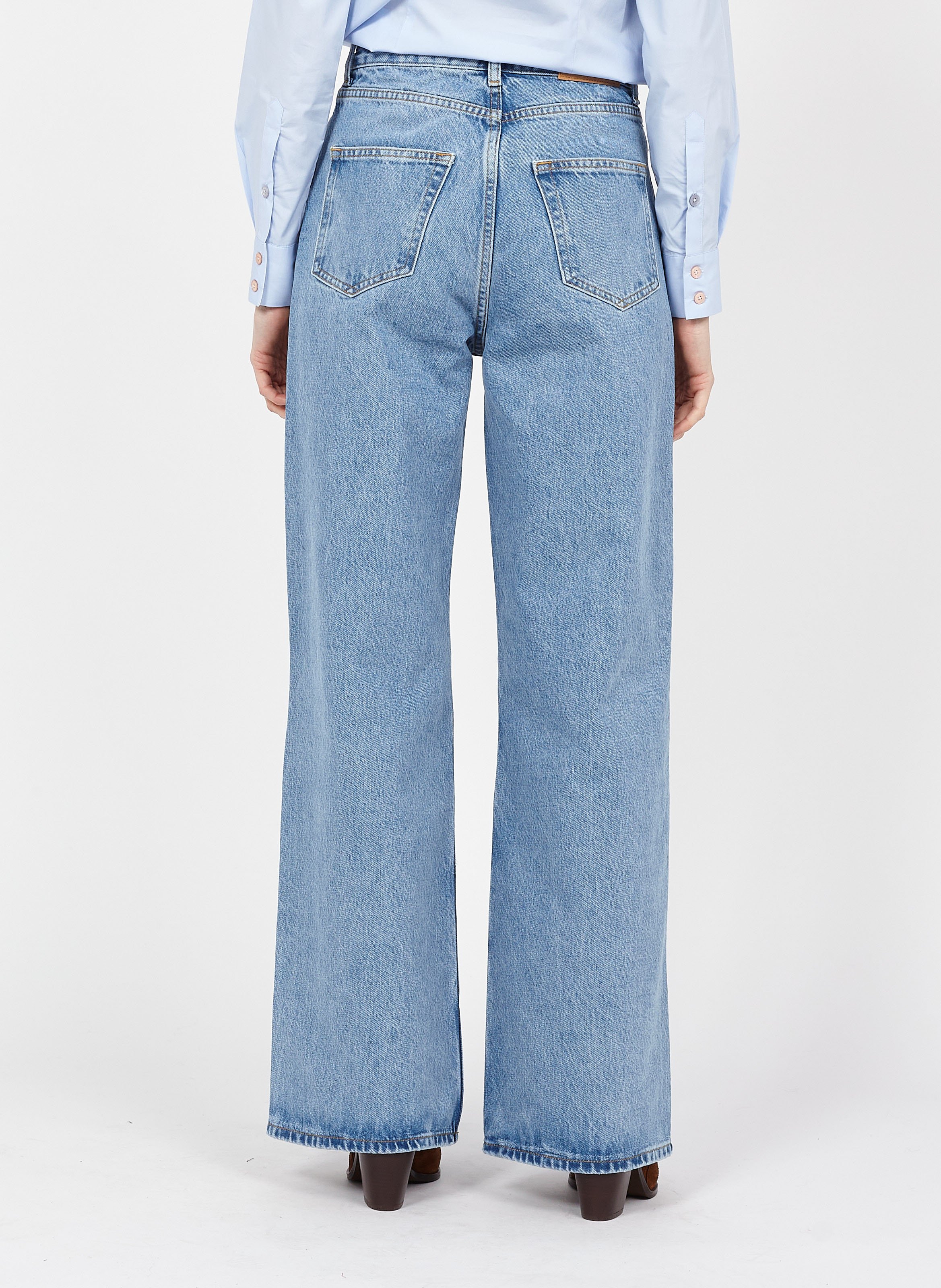 Jeans A Vita Alta A Zampa Delefante In Cotone Bio Vintage Legacy Samsoe  Samsoe - Donna | Place des Tendances