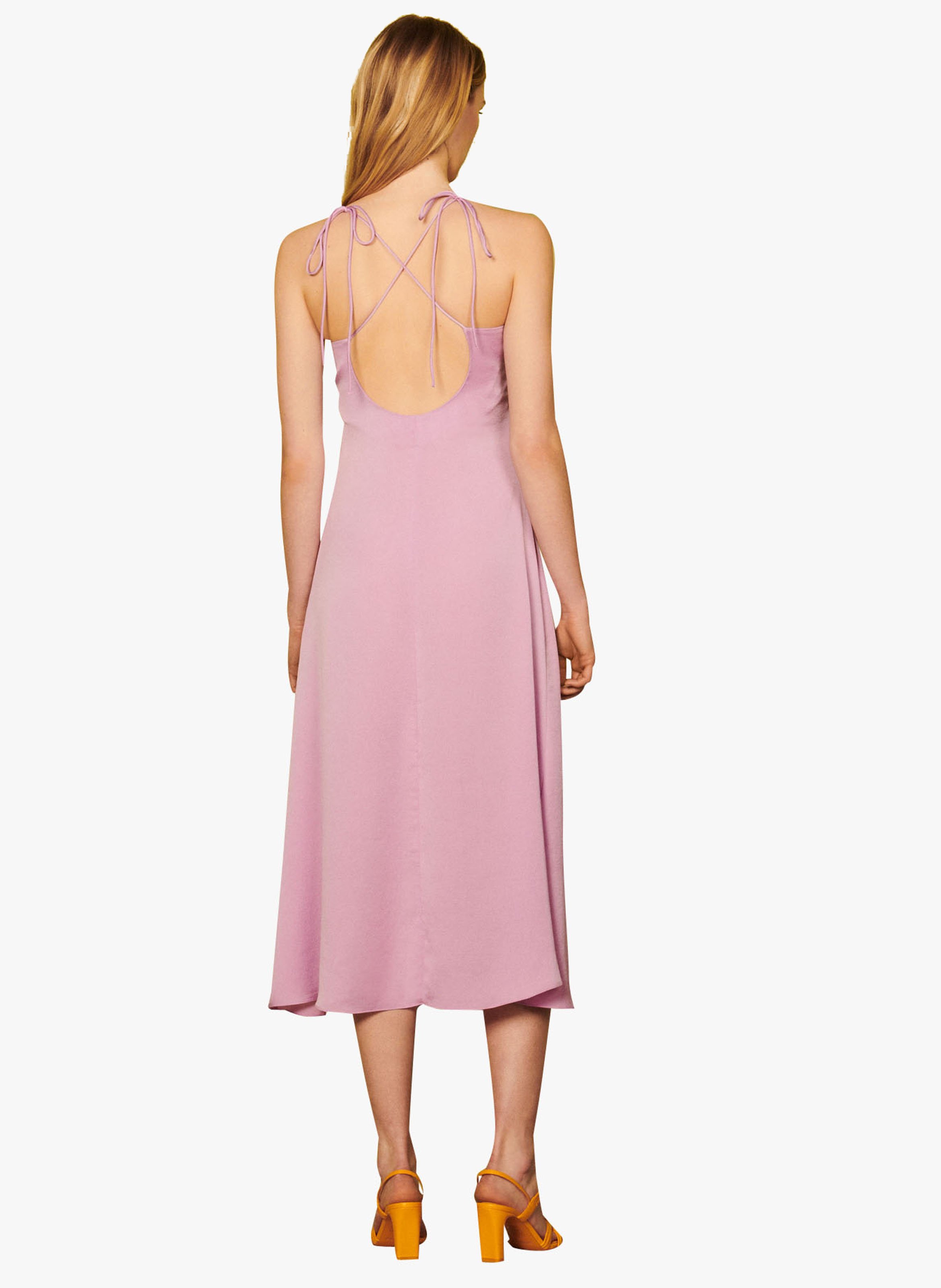 Abito Lungo Satinato Lilas Sandro - Donna | Place des Tendances