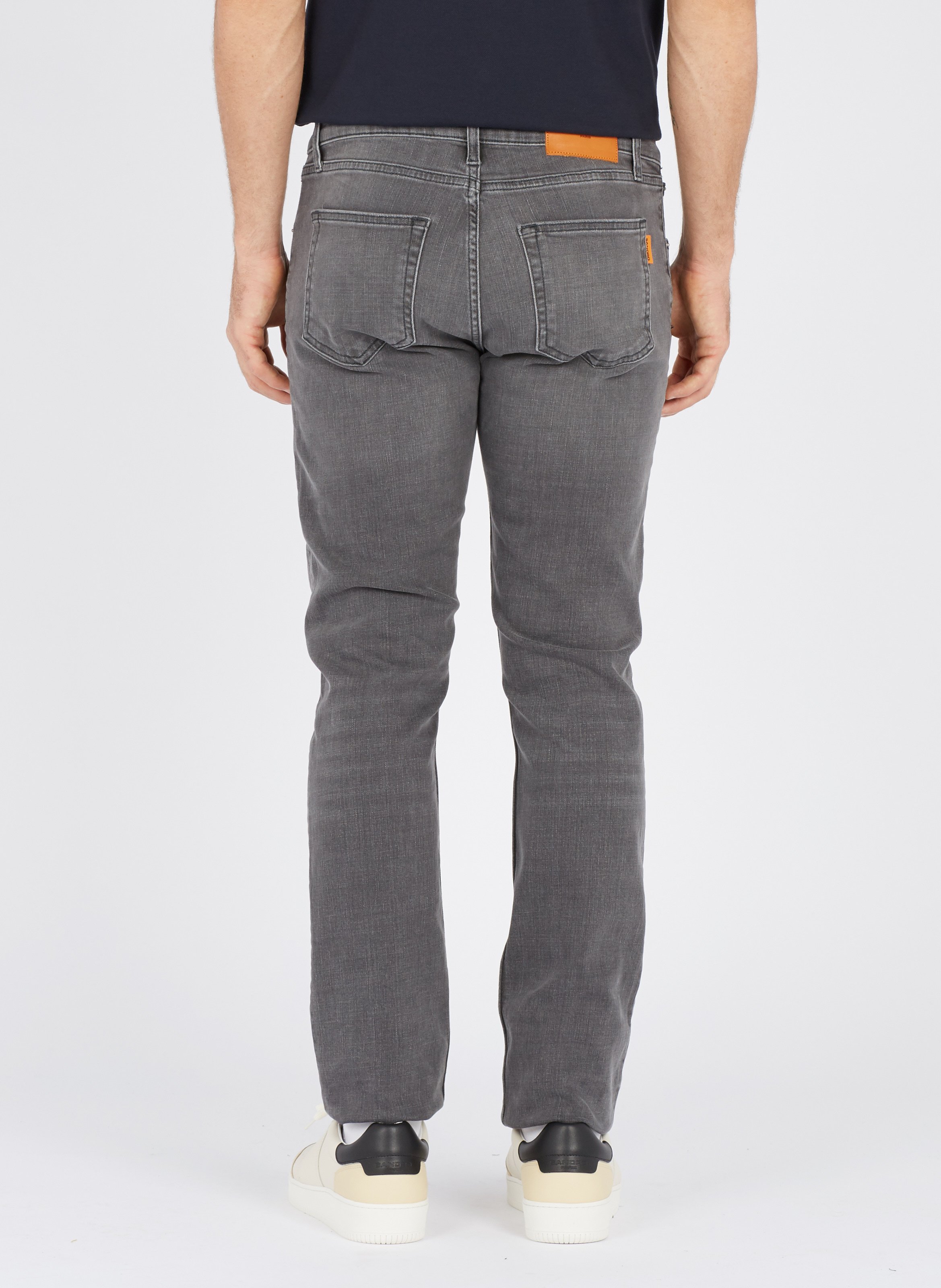 Jeans Slim A Vita Normale In Cotone Stretch Gris Sandro - Uomo | Place des  Tendances