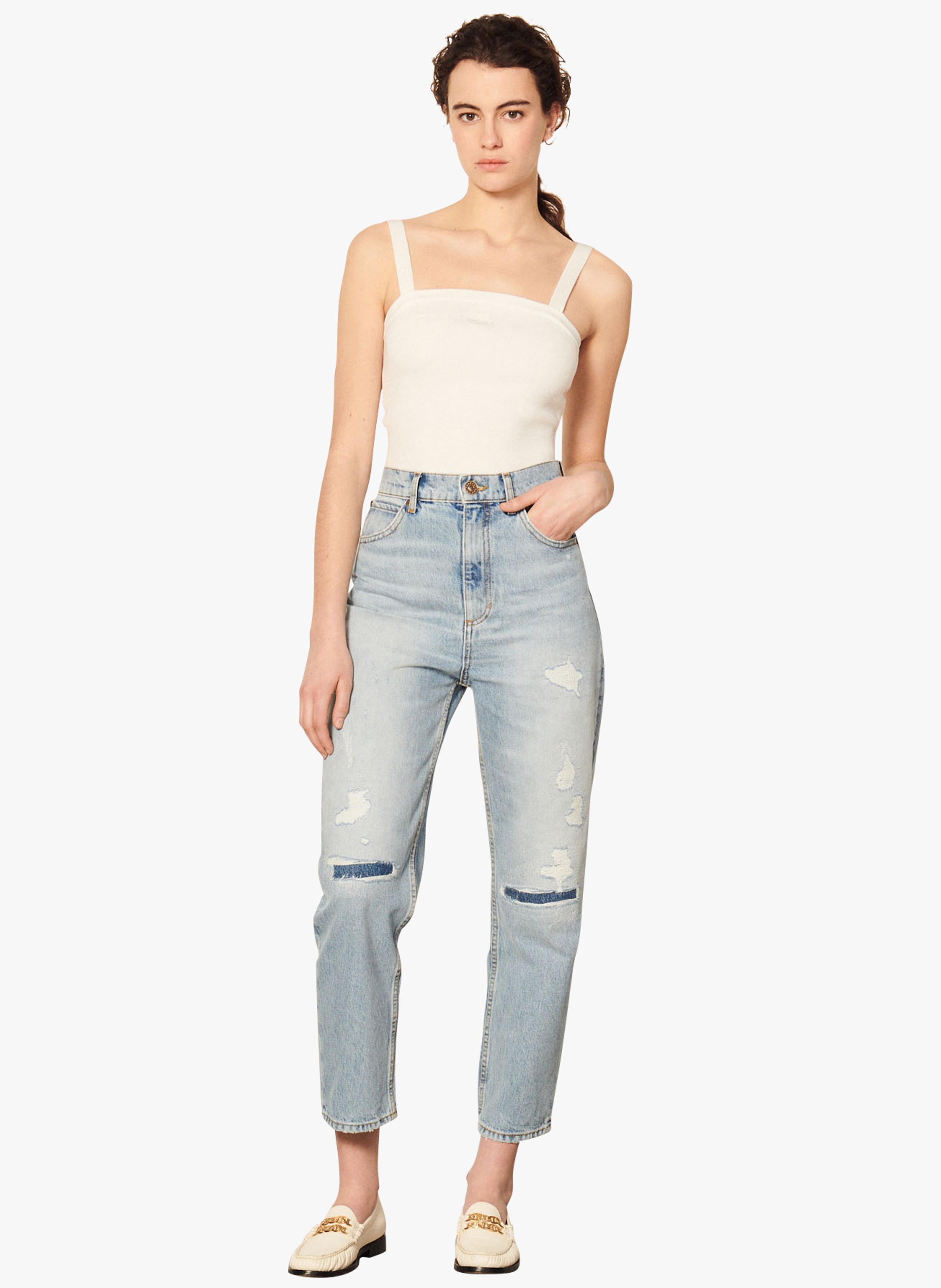 Jeans Taglio Boyfriend Bleu Jean Sandro - Donna | Place des Tendances