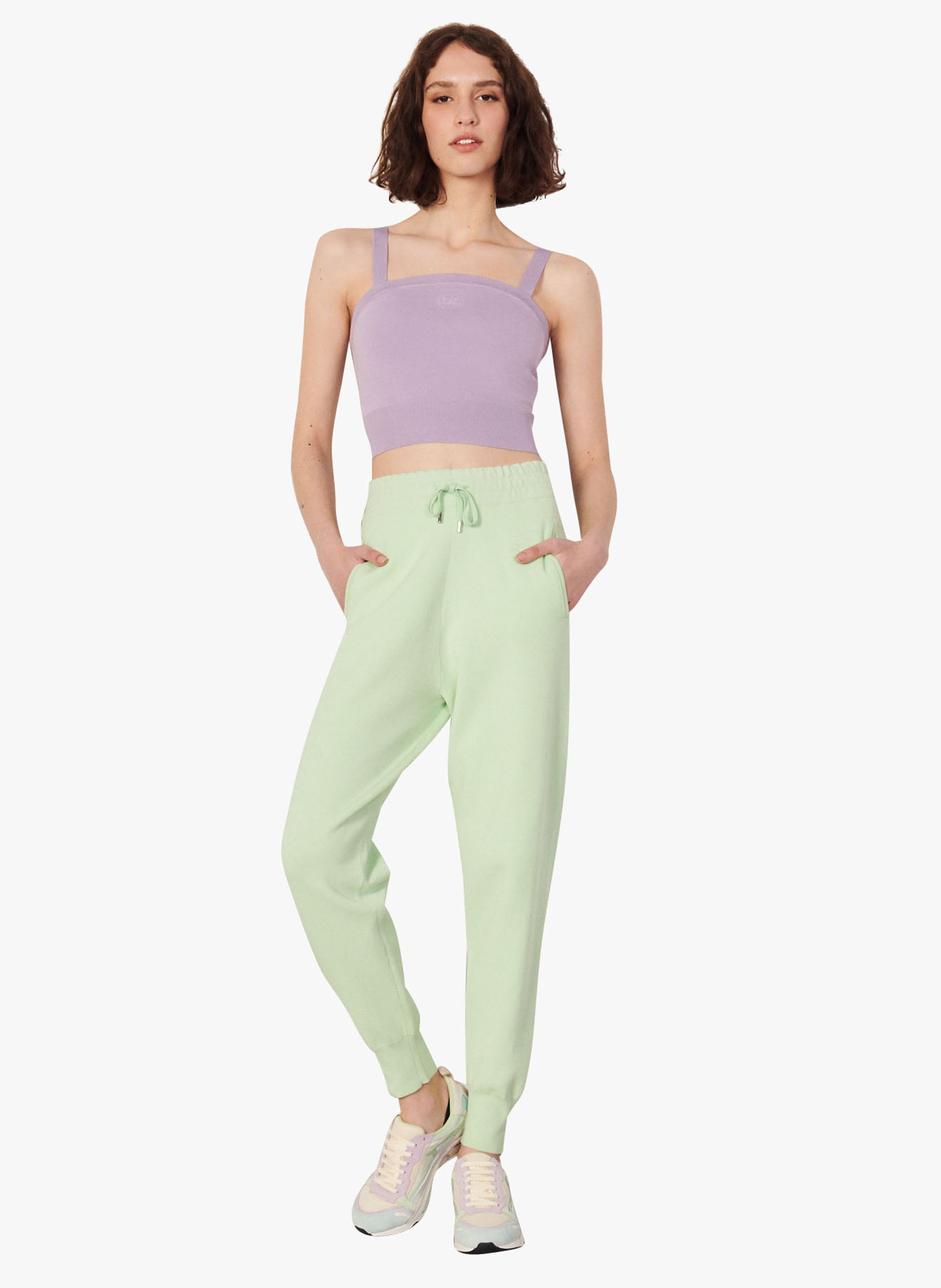 Joggers In Maglia Menthe Sandro - Donna | Place des Tendances