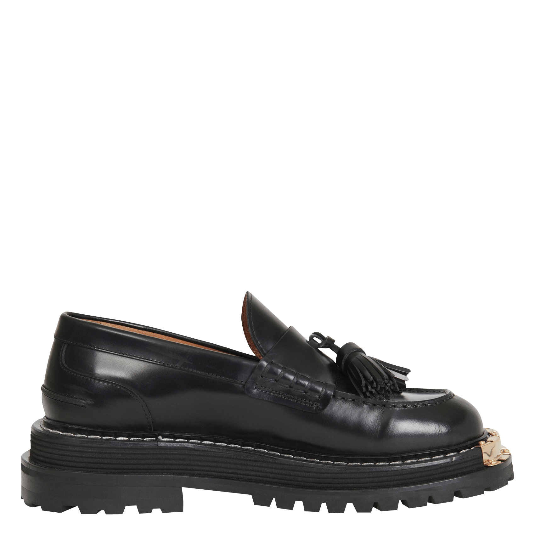 Mocassini In Pelle Con Suola Alta Noir Sandro - Donna | Place des Tendances