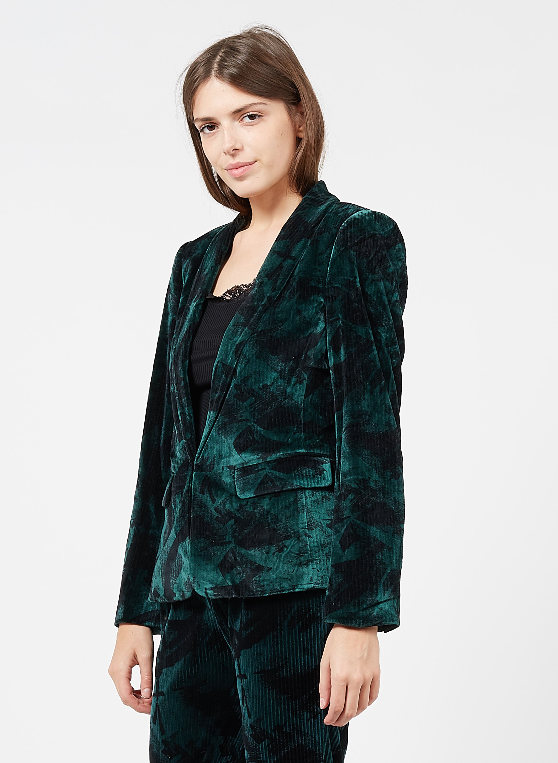 giacca velluto verde donna