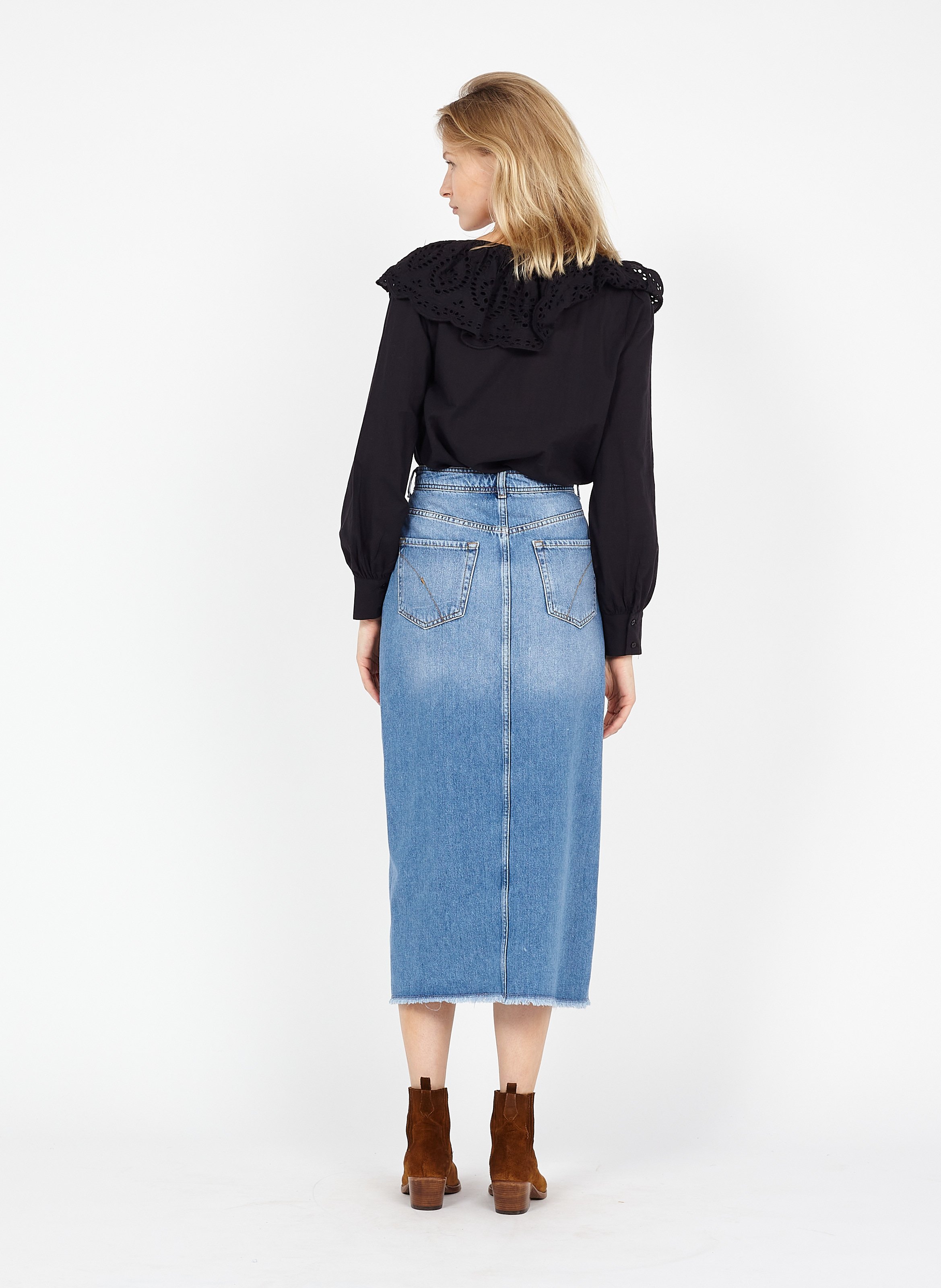 Gonna A Tubino In Jeans Délavé Midnight Blue Pennyblack - Donna | Place des  Tendances