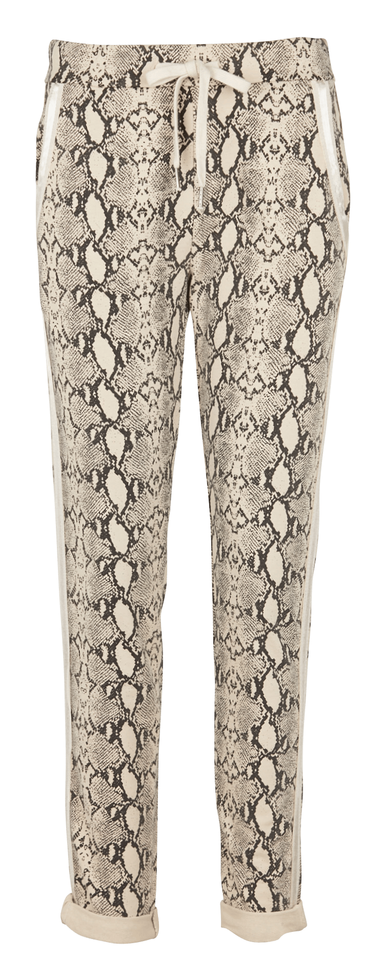 Pantaloni Dritti Stampa Pitone In Misto Cotone Ecru Sud Express - Donna |  Place des Tendances