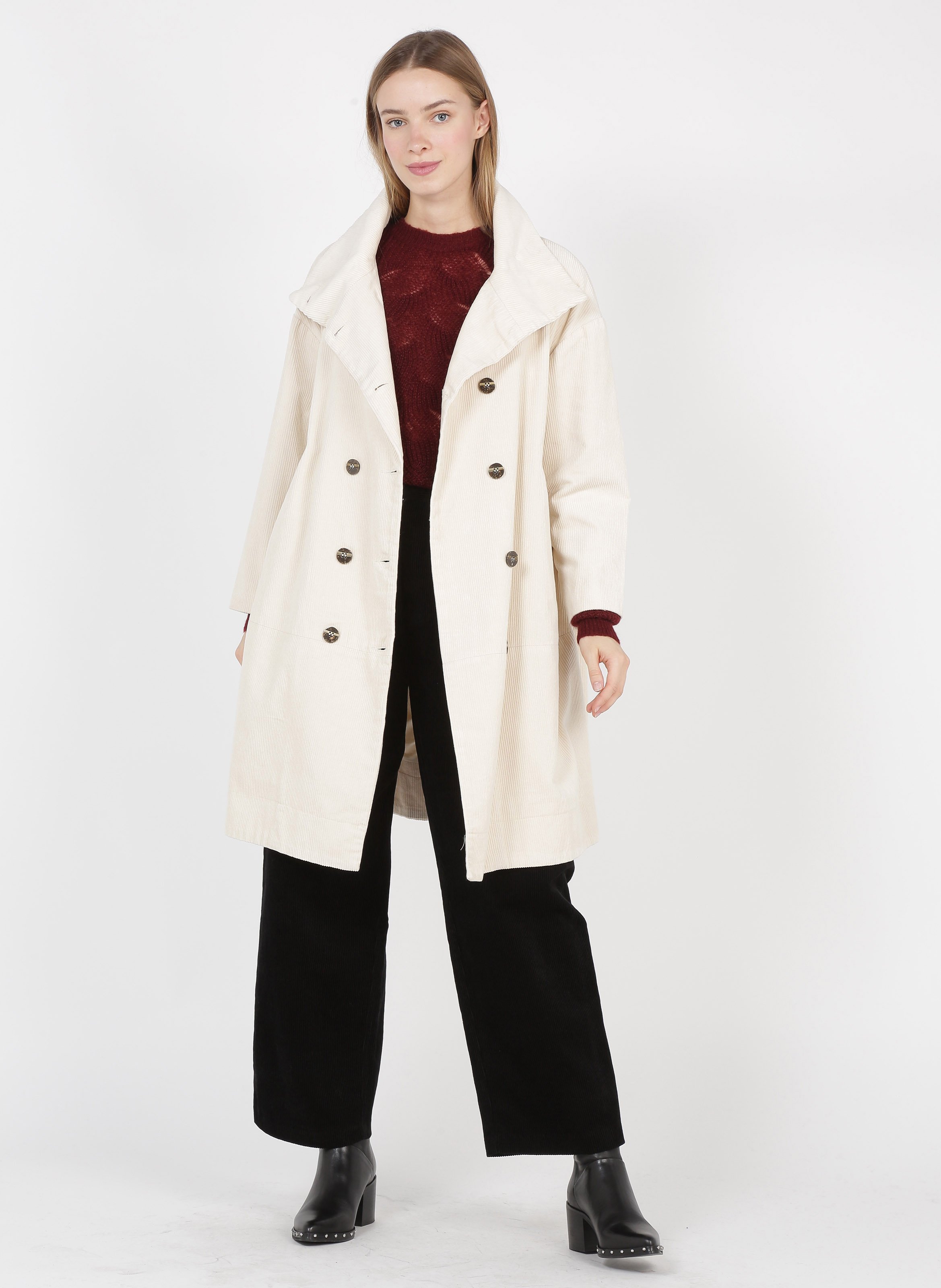 cappotto velluto a coste donna